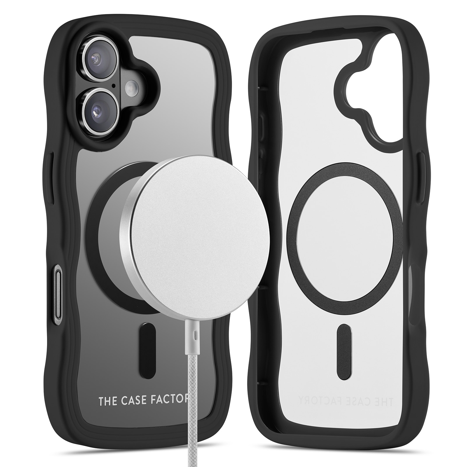 iPhone 16 The Wave Magnetic Case Svart