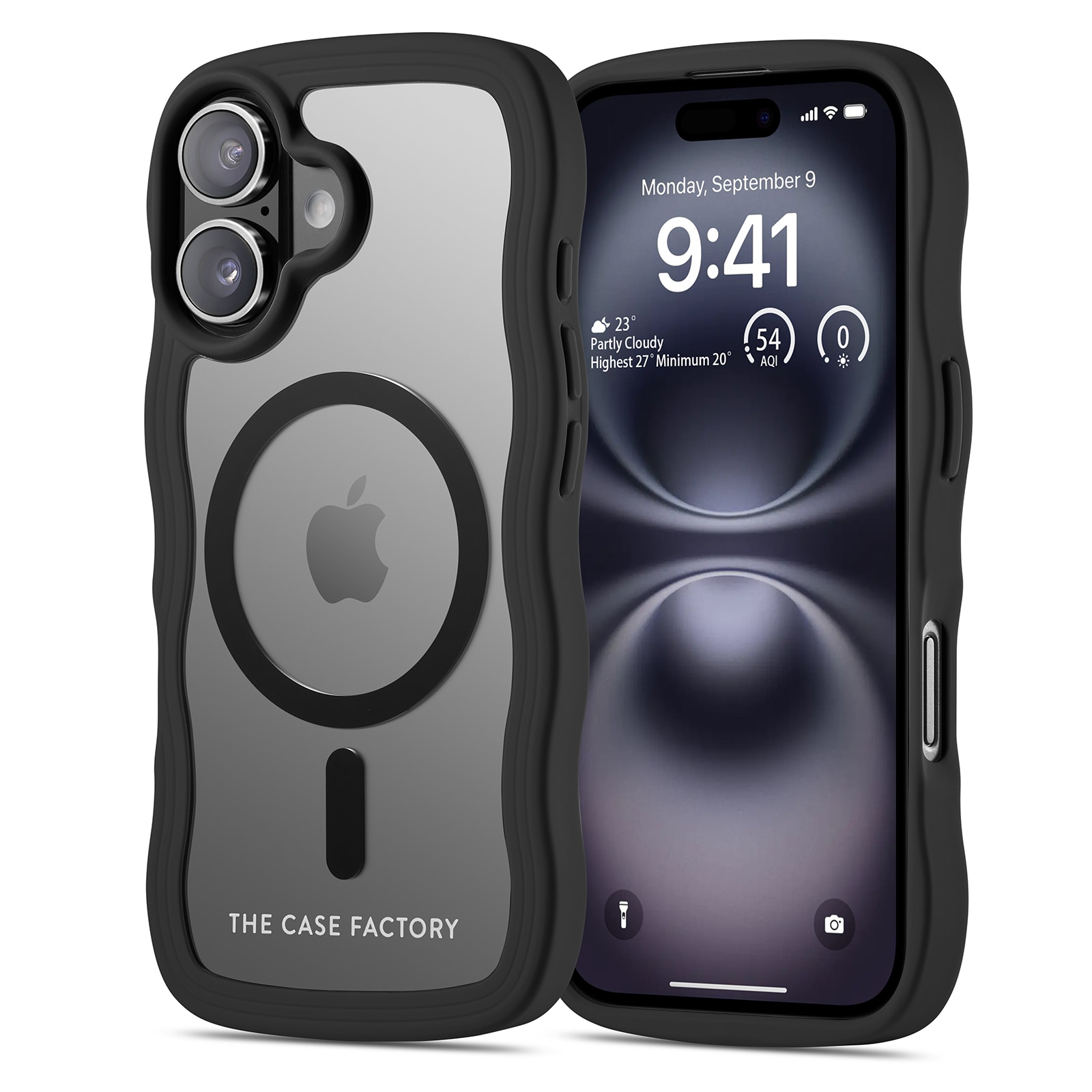 iPhone 16 The Wave Magnetic Case Svart