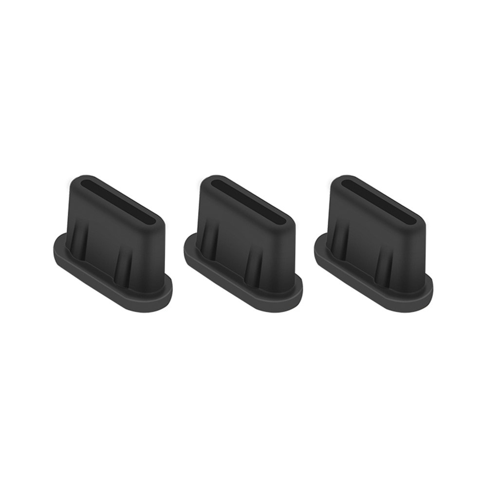 Dammplugg för USB-C Port (3-pack), svart