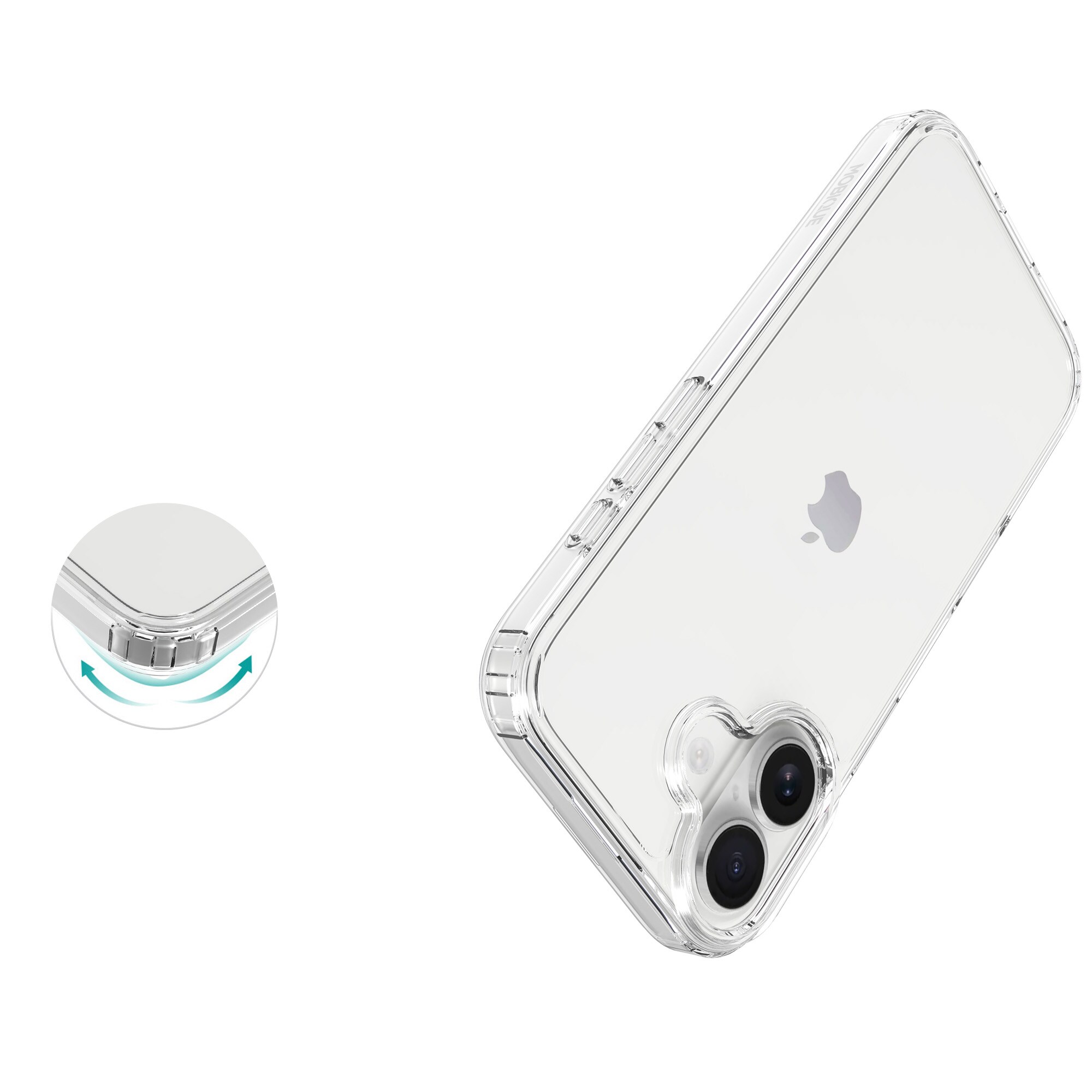 iPhone 17 Crystal Hybrid-skal, Genomskinlig
