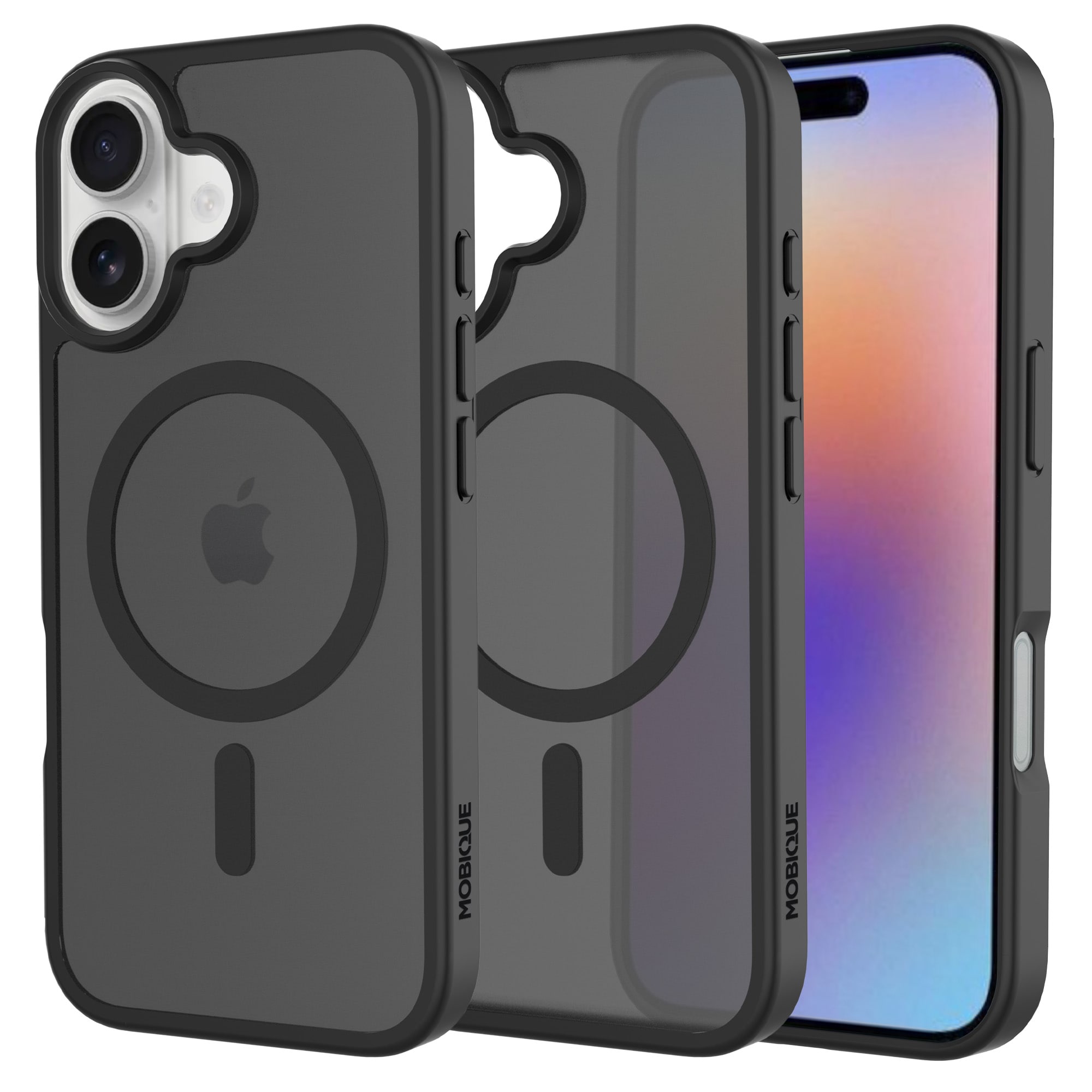 iPhone 17 Hybrid-skal Magnetisk, Frosted Black