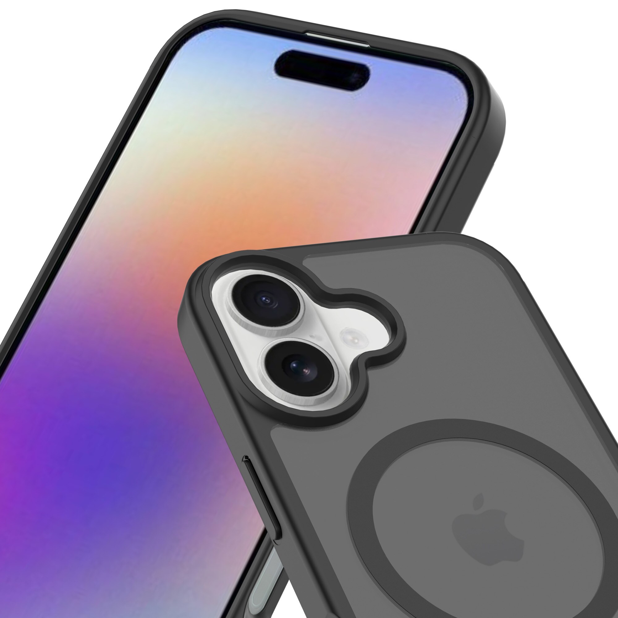 iPhone 17 Hybrid-skal Magnetisk, Frosted Black