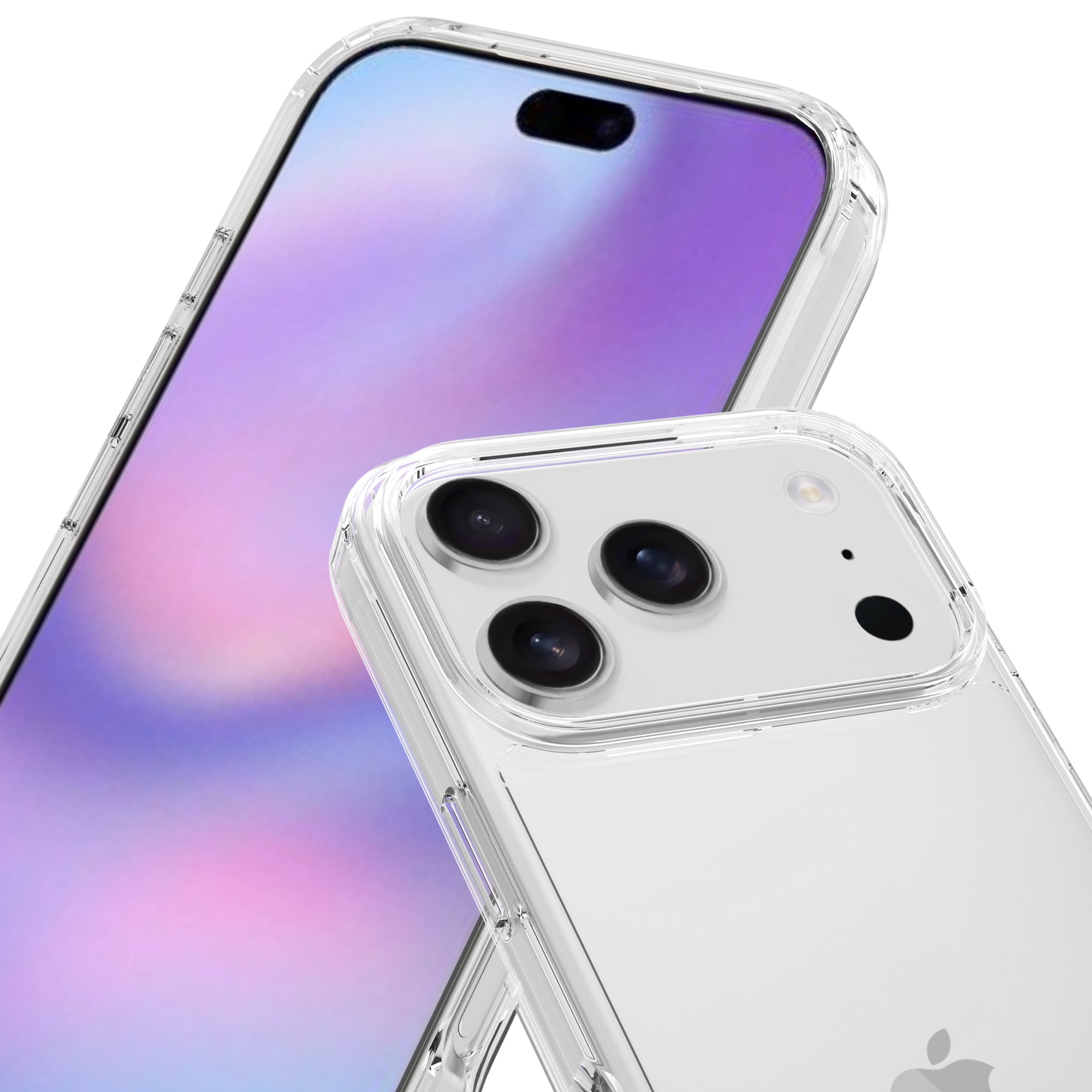 iPhone 17 Pro Max Crystal Hybrid-skal, Genomskinlig