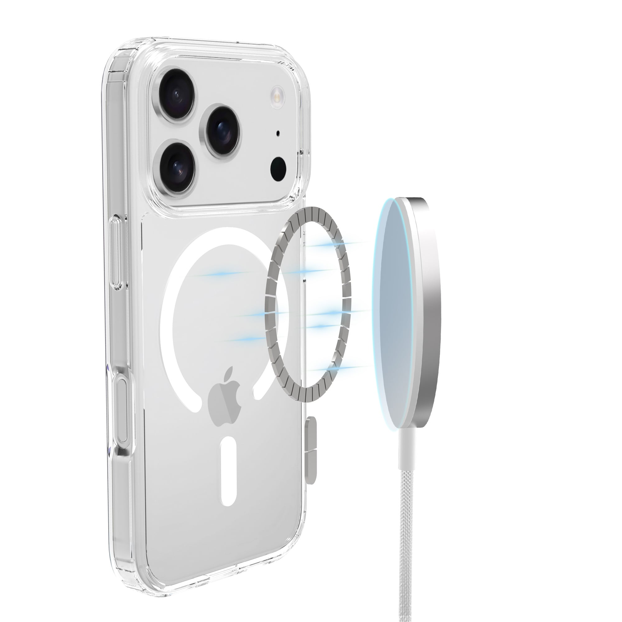 iPhone 17 Pro Max MagSafe Hybrid-skal, Genomskinlig