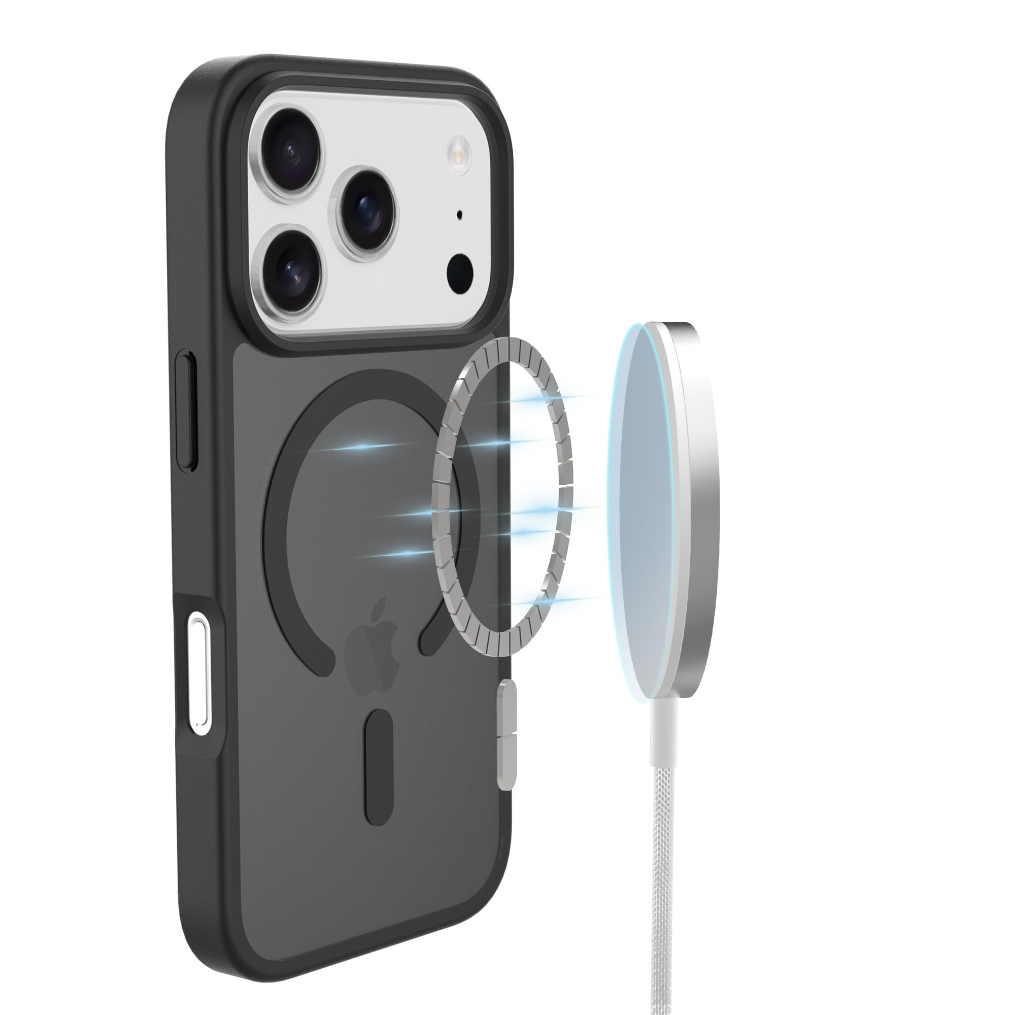 iPhone 17 Pro Hybrid-skal Magnetisk, Frosted Black