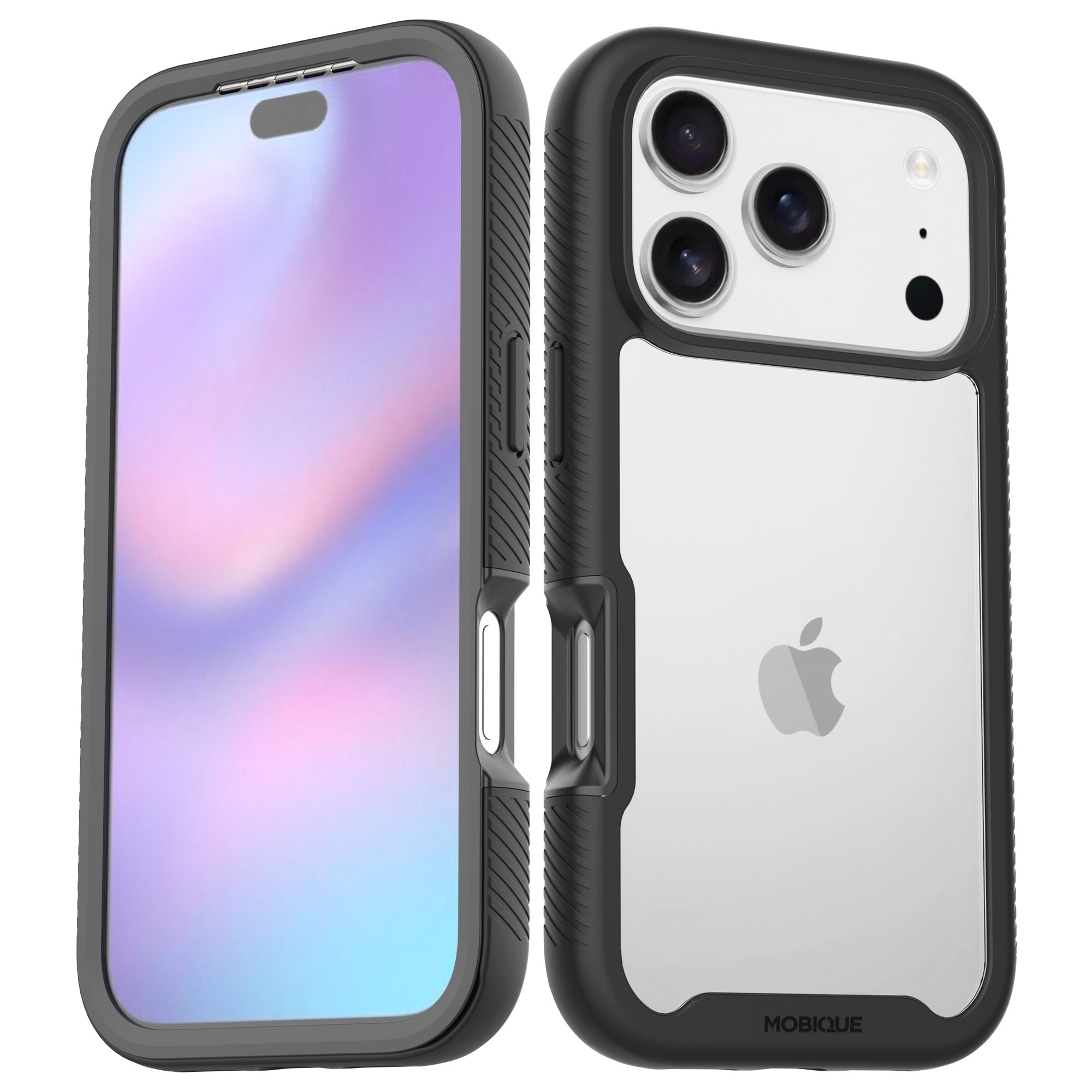 iPhone 17 Pro Mobilskal Full Protection, Svart/transparent