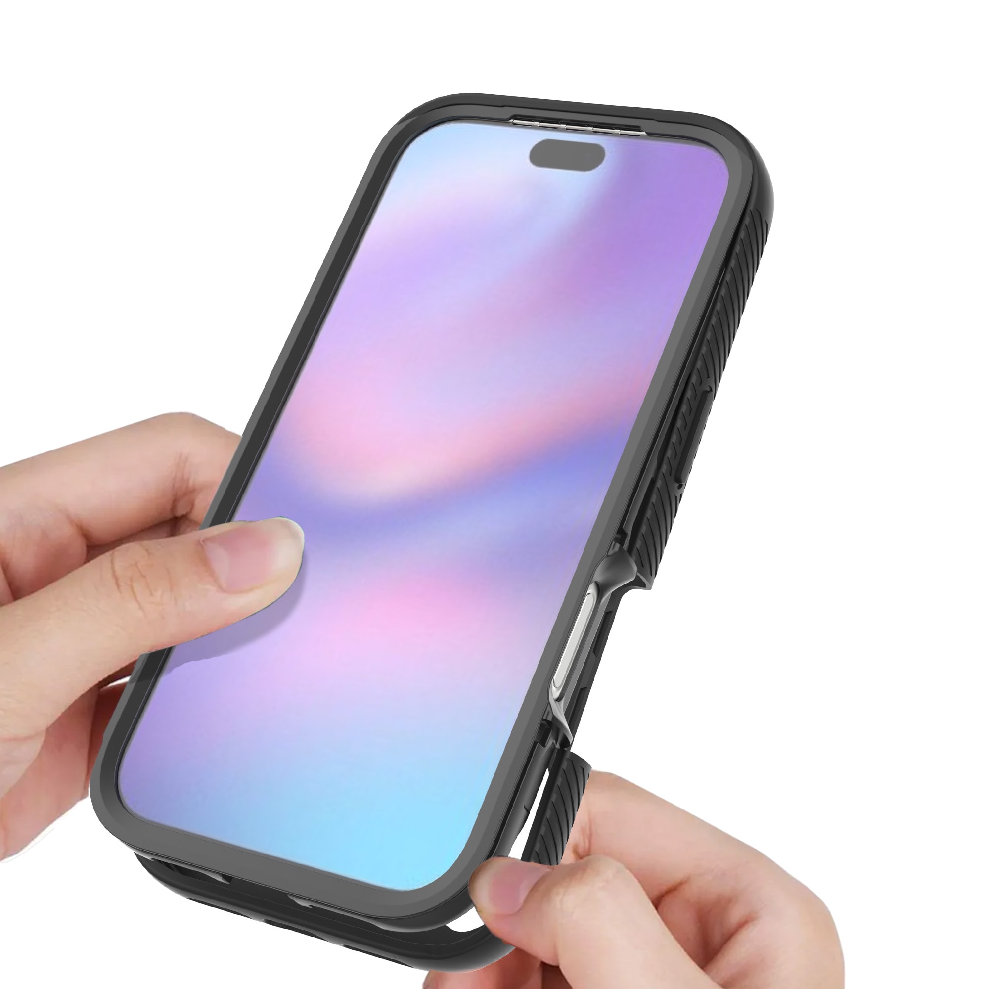 iPhone 17 Pro Mobilskal Full Protection, Svart/transparent