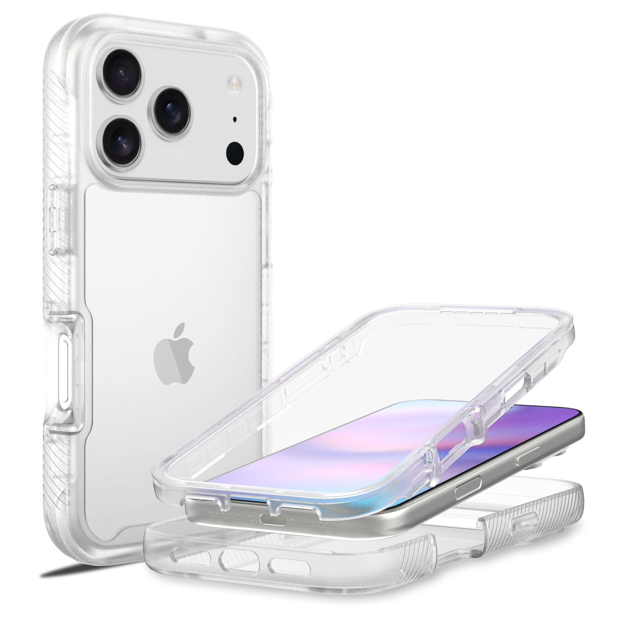 iPhone 17 Pro Max Mobilskal Full Protection, Genomskinlig
