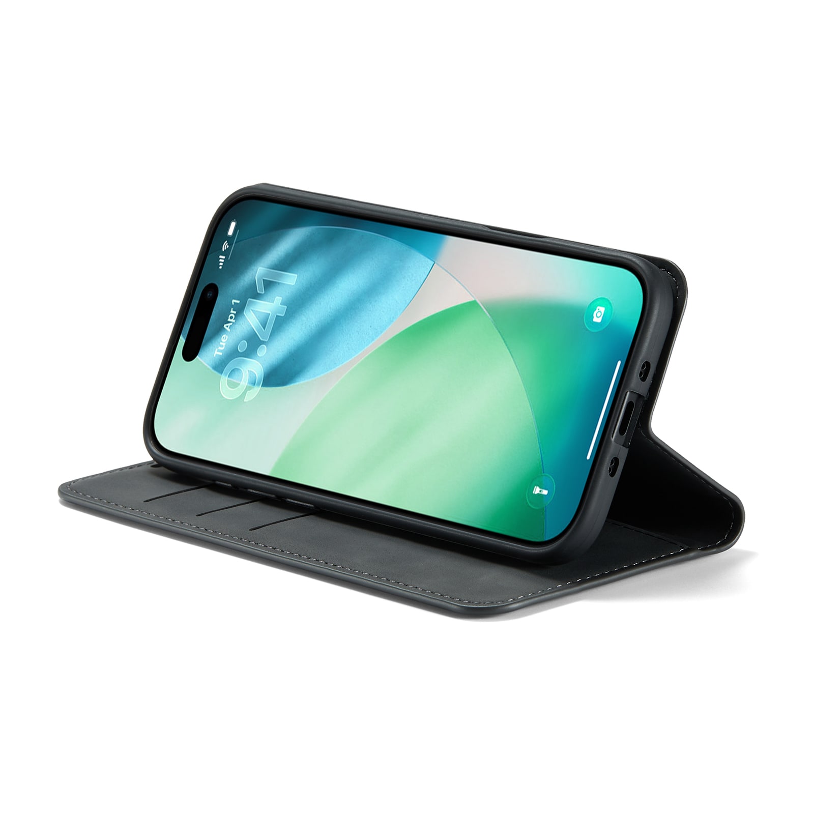 iPhone Air Slimmat fodral med kortfack, Svart