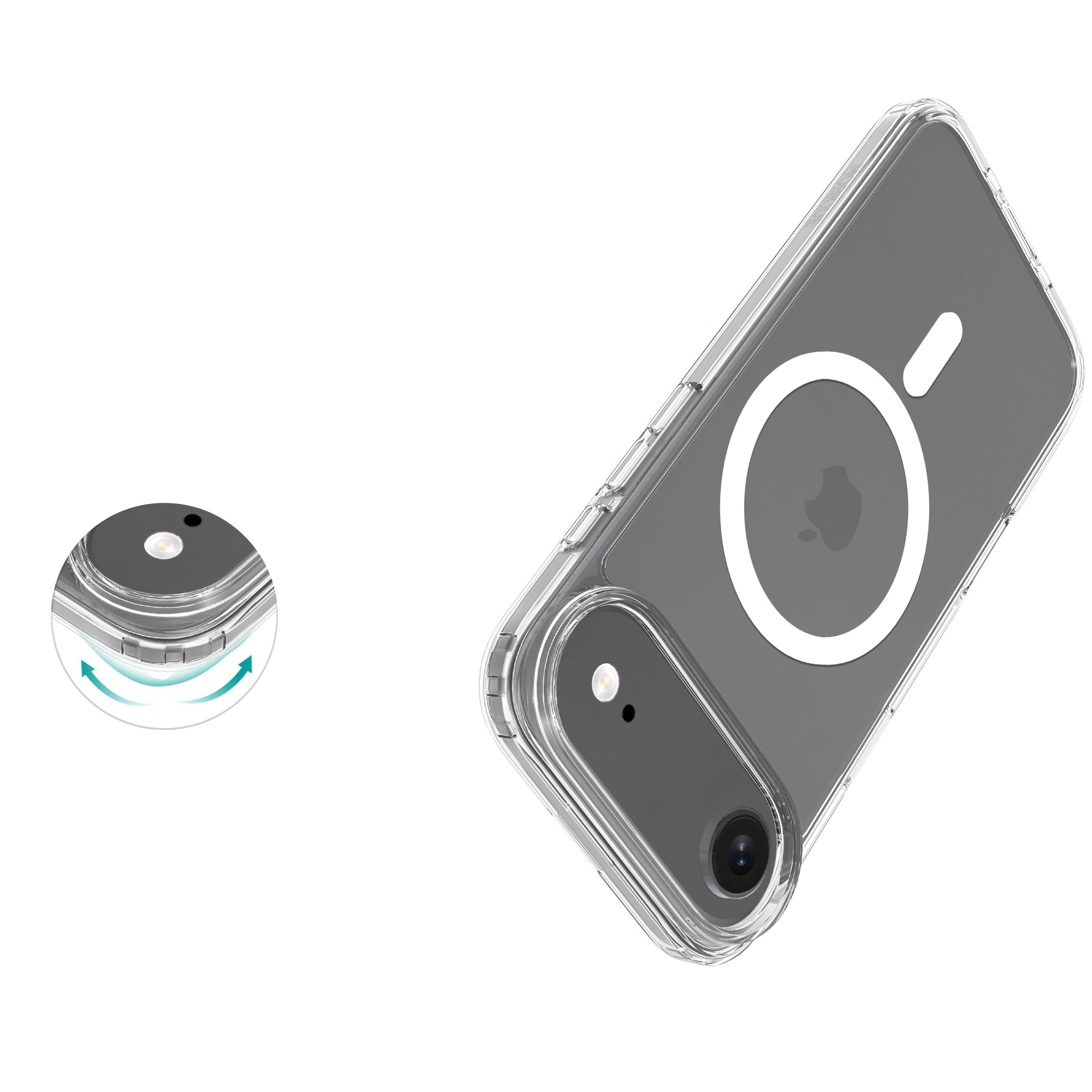 iPhone 17 Air MagSafe Hybrid-skal, Genomskinlig