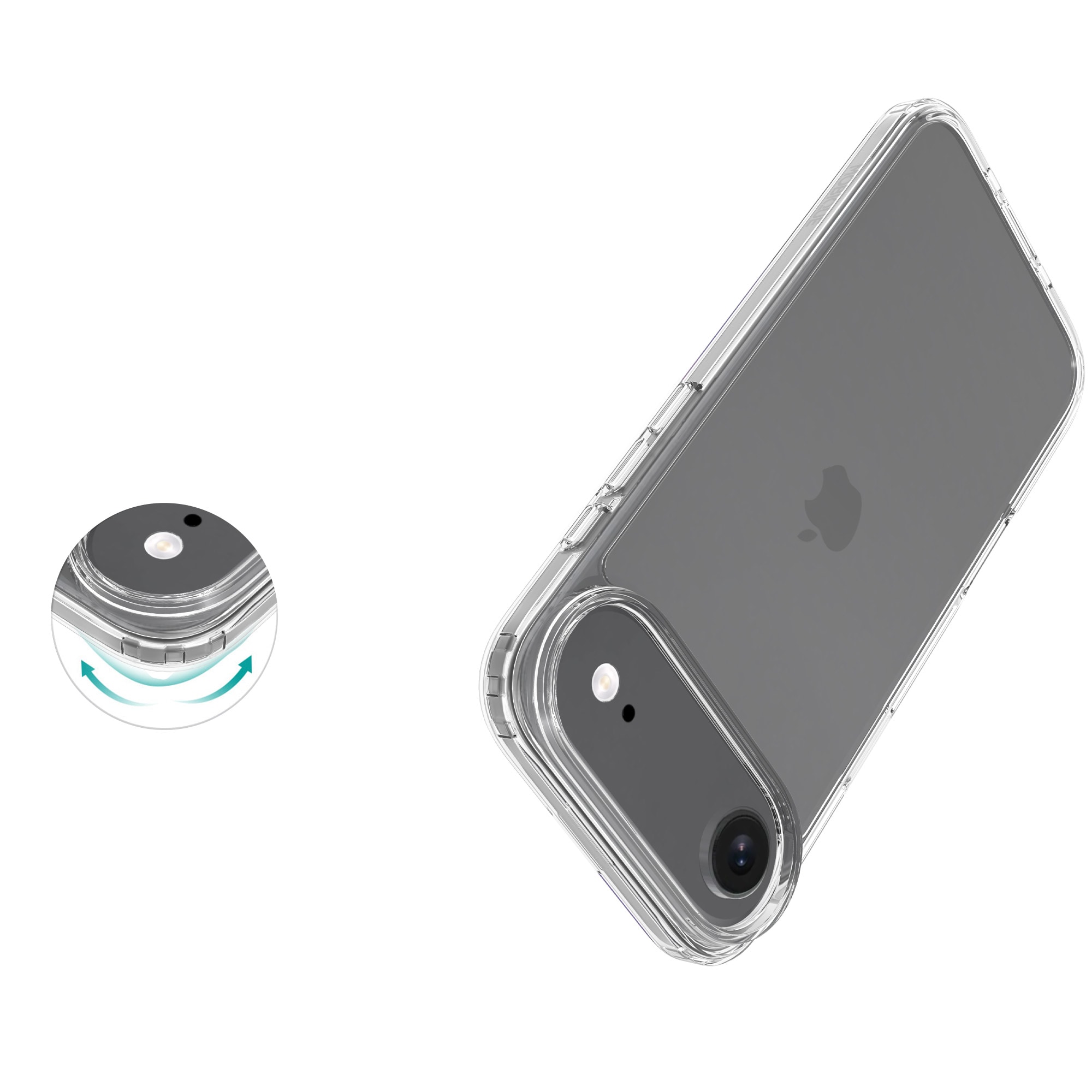 iPhone 17 Air Crystal Hybrid-skal, Genomskinlig