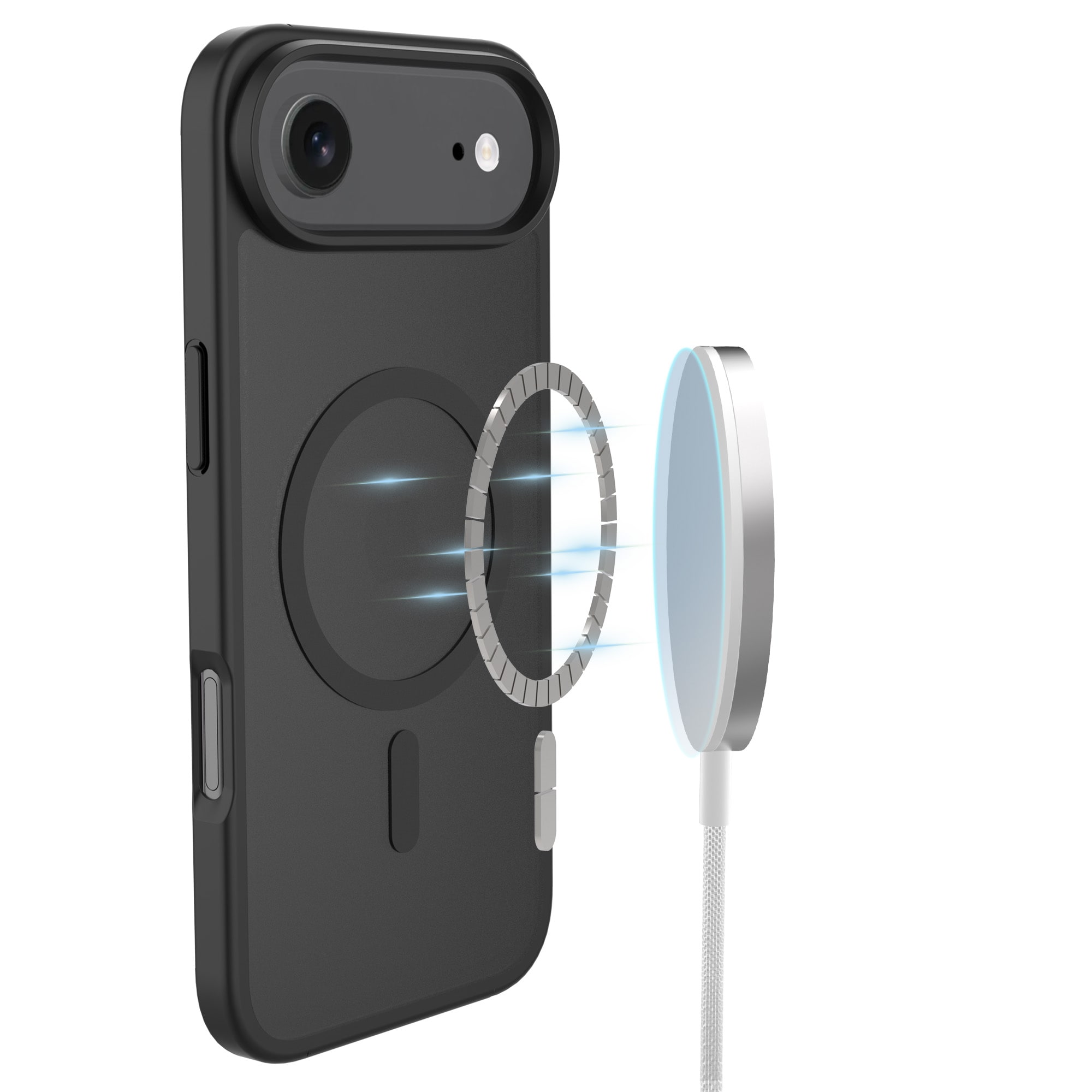 iPhone 17 Air Hybrid-skal Magnetisk, Frosted Black