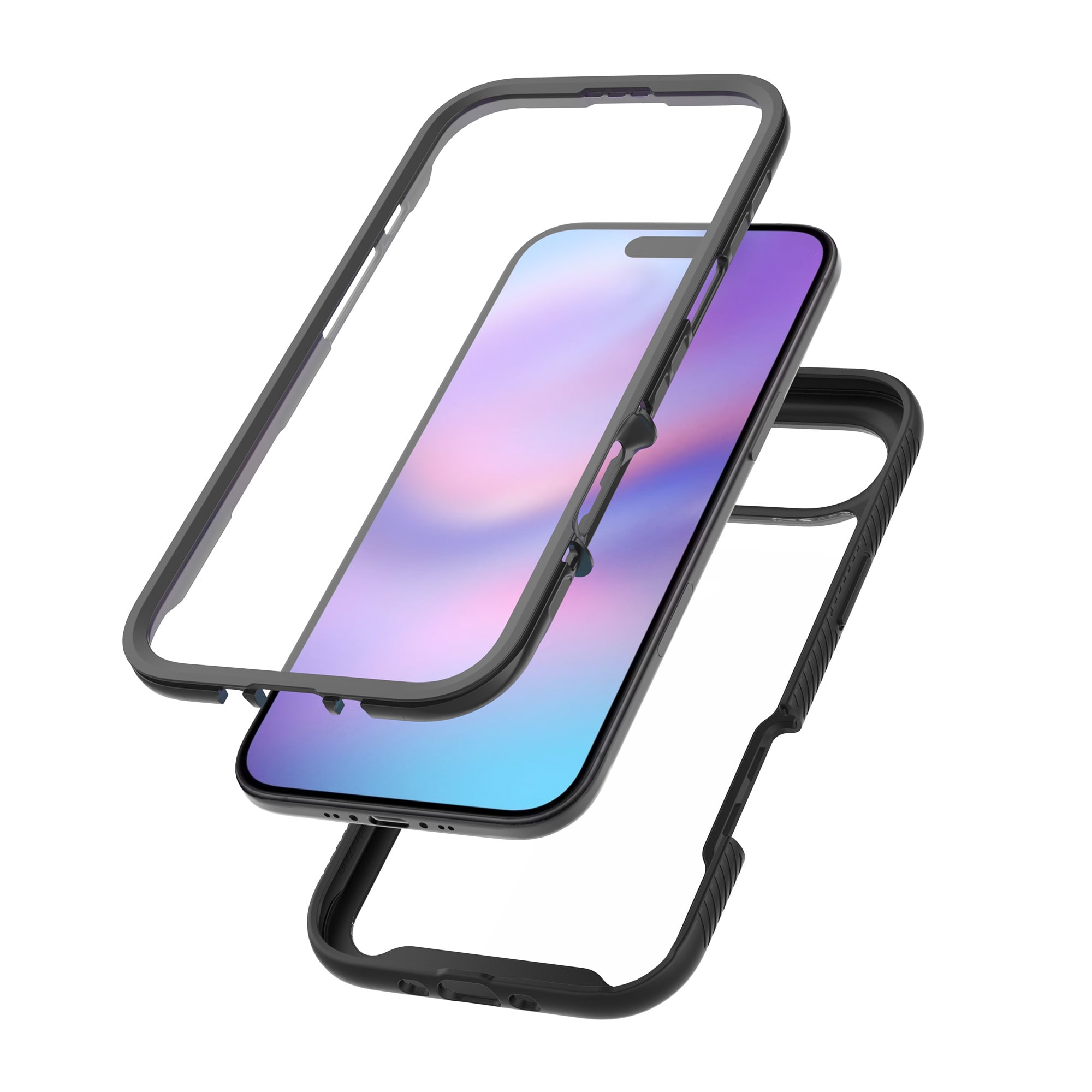 iPhone 17 Air Mobilskal Full Protection, Svart/transparent