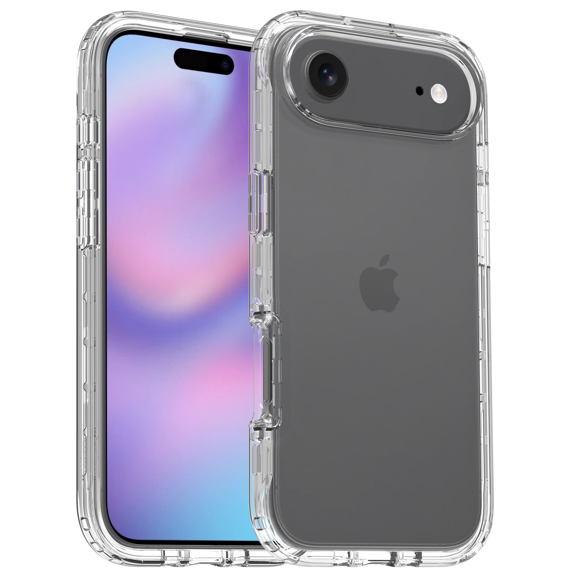 iPhone 17 Air Stöttåligt mobilskal med skyddsram Genomskinlig