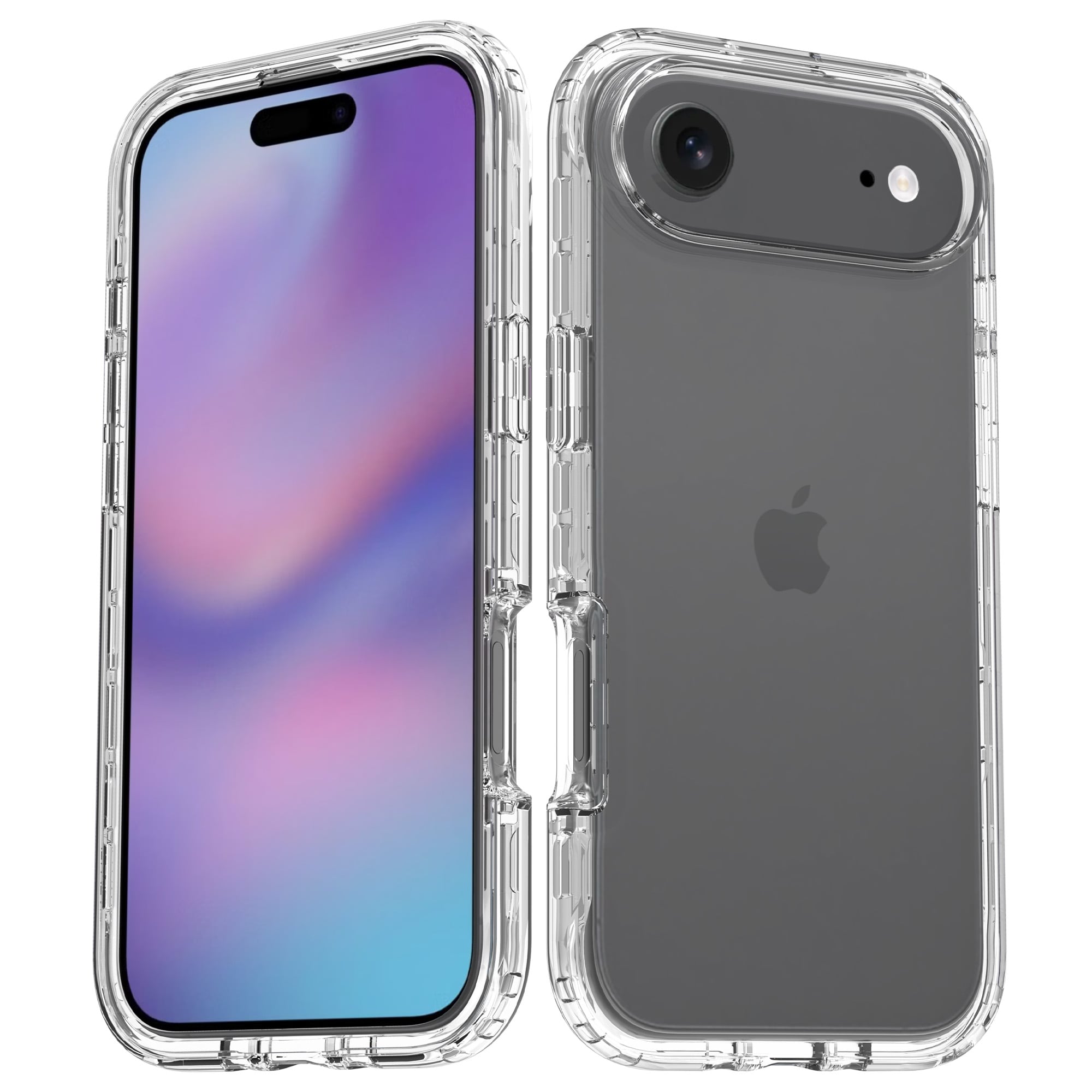 iPhone 17 Air Stöttåligt mobilskal med skyddsram Genomskinlig