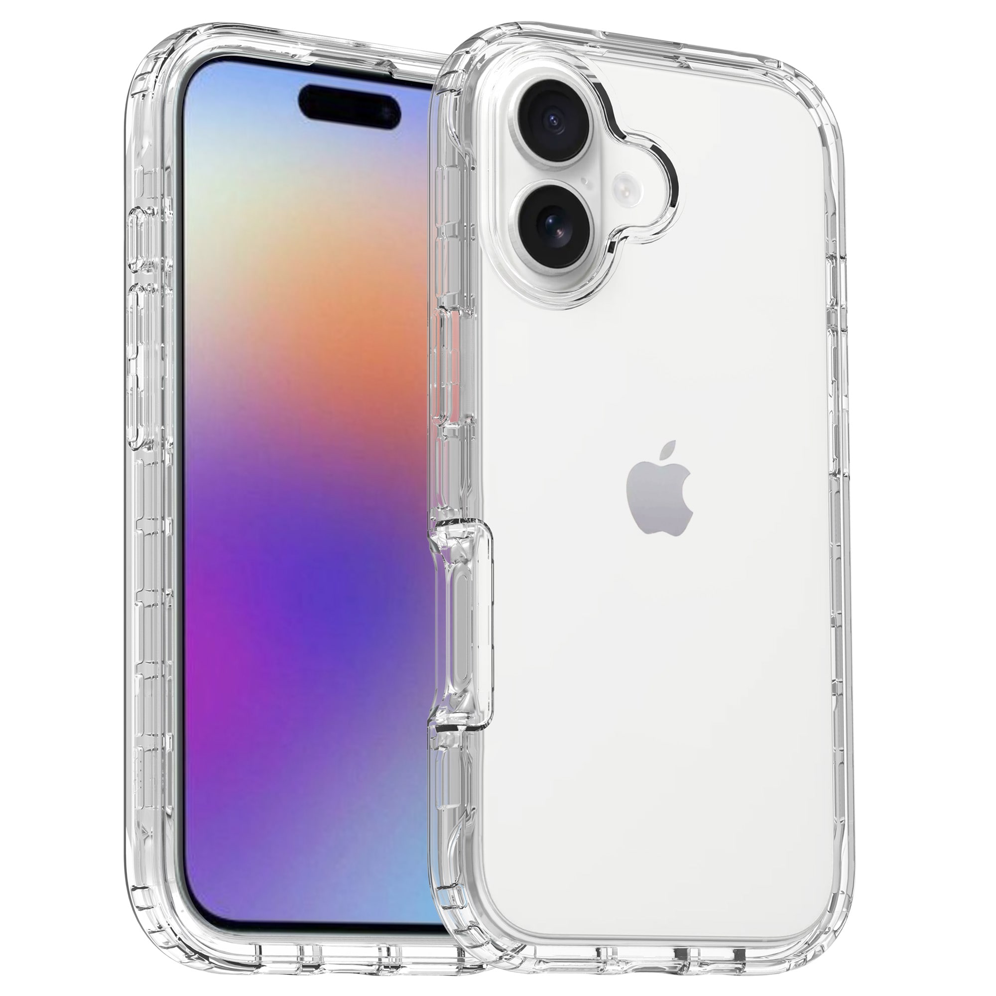 iPhone 17 Stöttåligt mobilskal med skyddsram, Genomskinlig