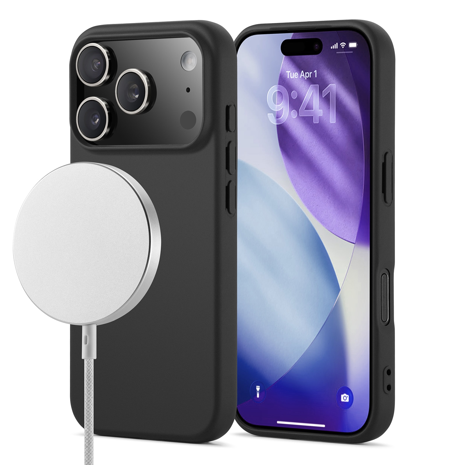 iPhone 17 Pro Max MagSafe Mobilskal i TPU, Svart