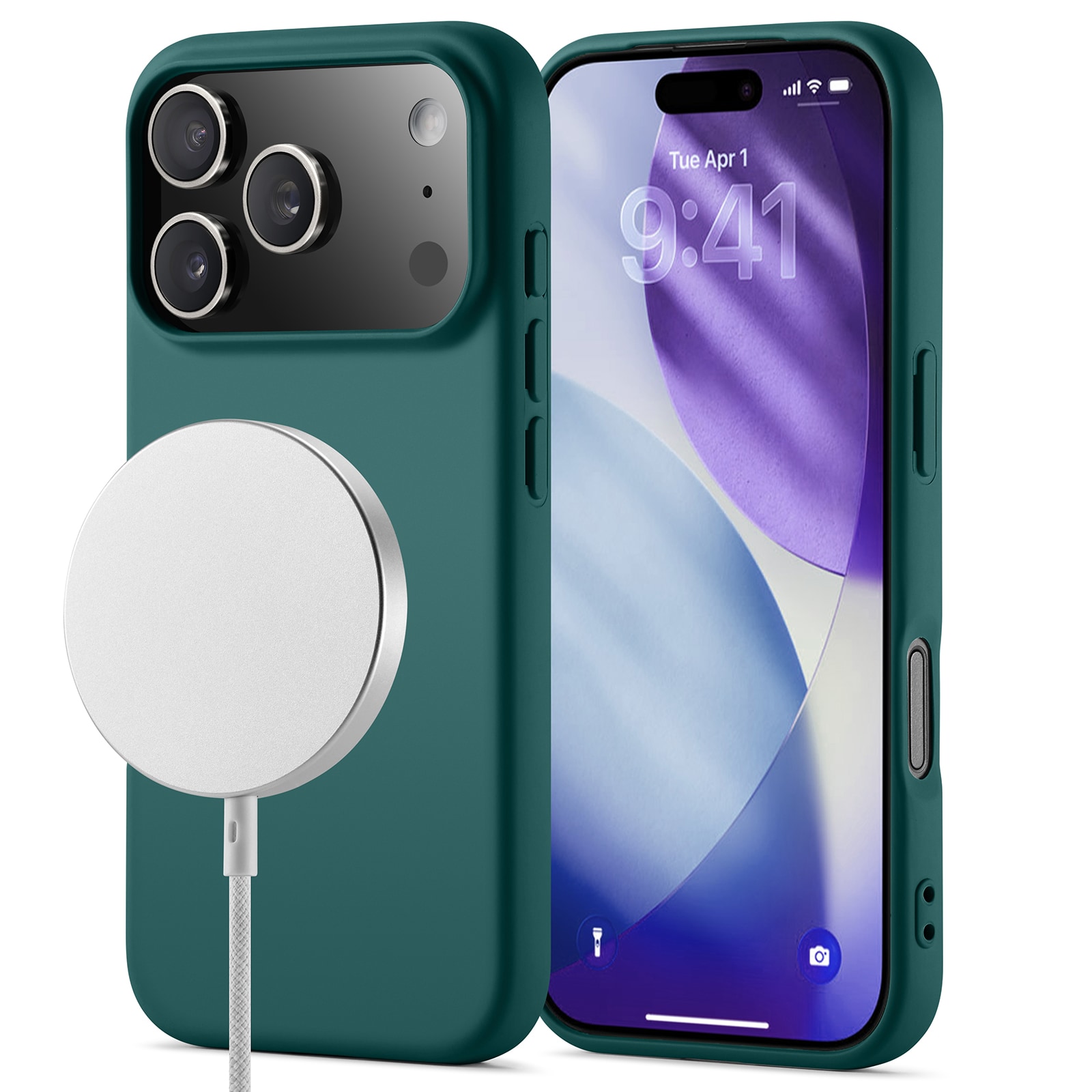 iPhone 17 Pro MagSafe Mobilskal i TPU, Mörkgrön