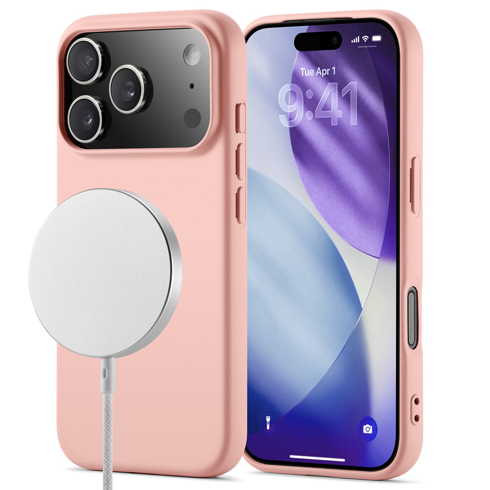 iPhone 17 Pro MagSafe Mobilskal i TPU, Rosa