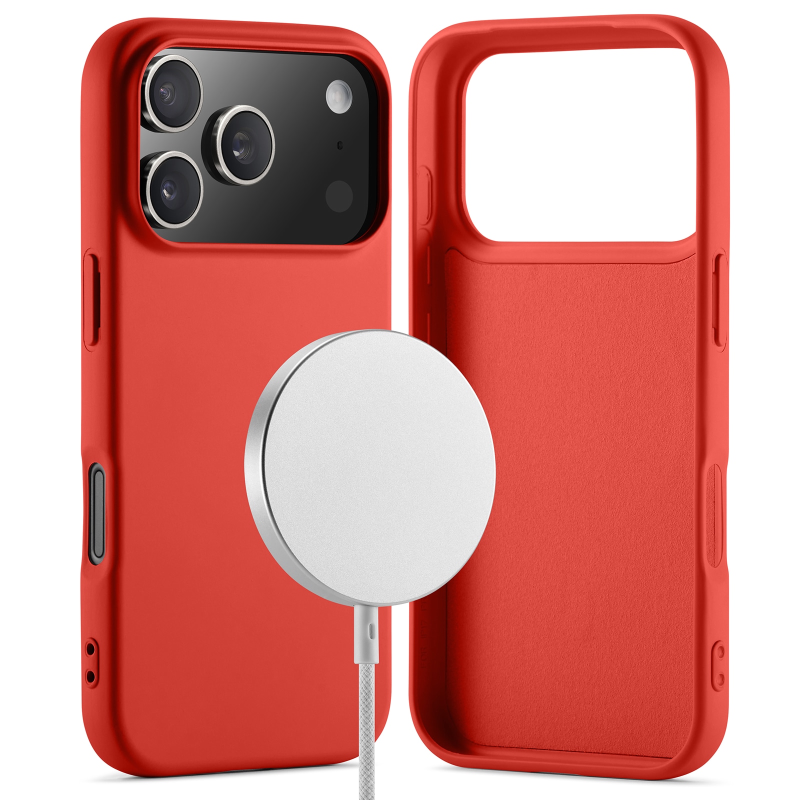 iPhone 17 Pro MagSafe Mobilskal i TPU, Röd