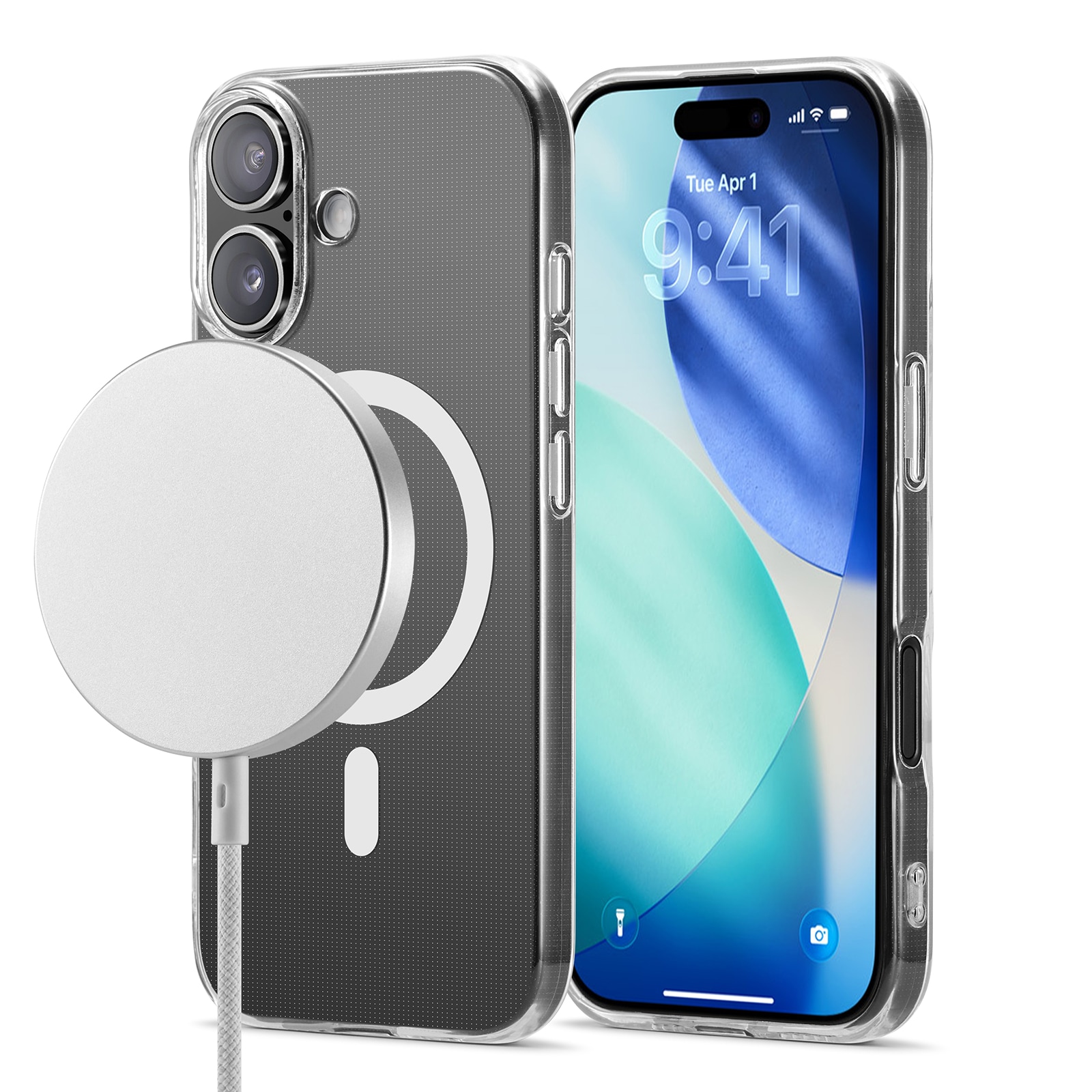 iPhone 17 MagSafe-skal i TPU, Genomskinlig