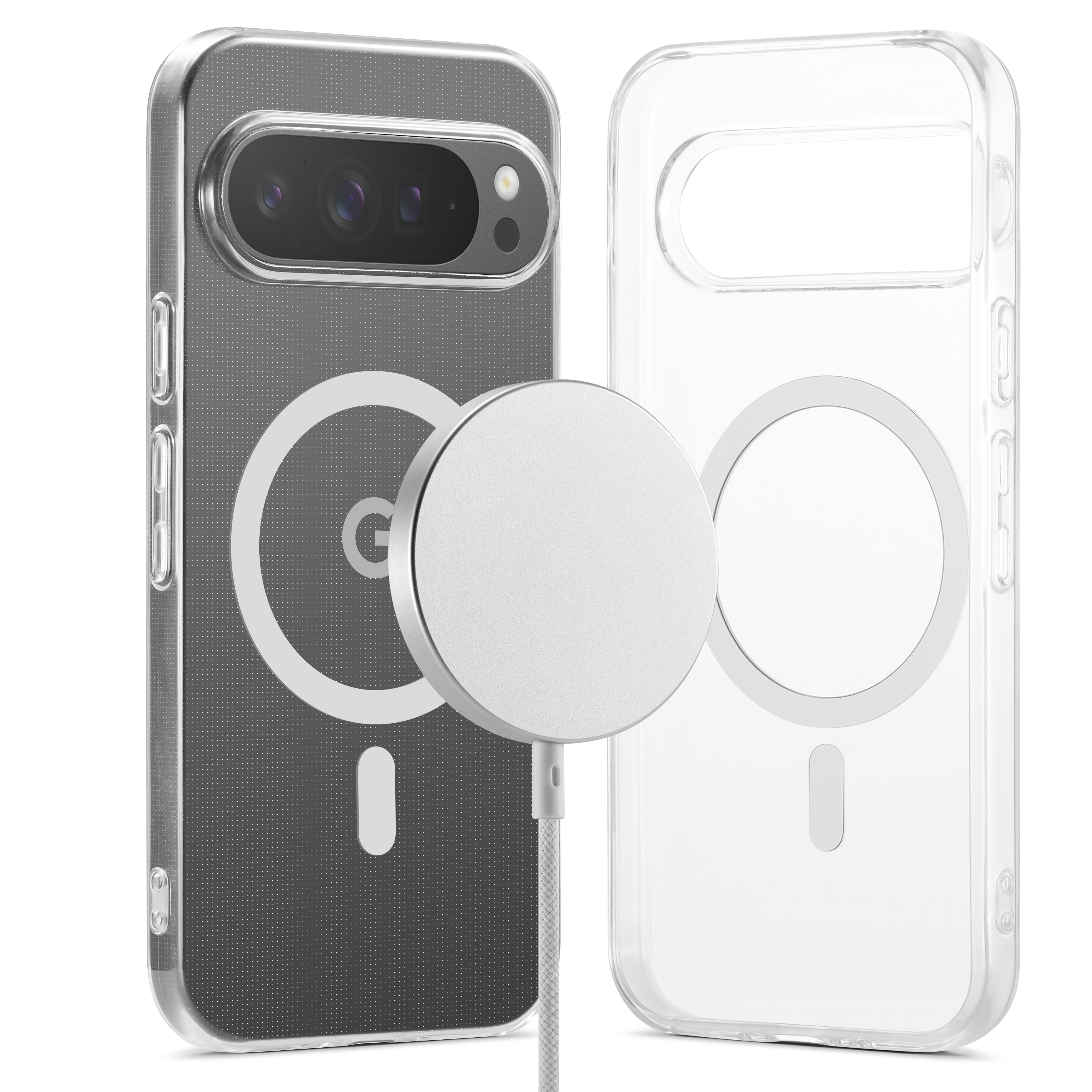 Google Pixel 10 Pro XL MagSafe-skal i TPU, Genomskinlig
