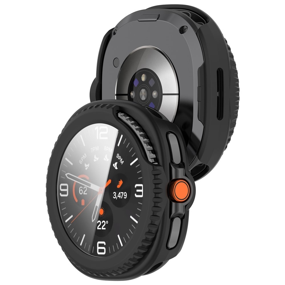 Samsung Galaxy Watch 8 Classic Heltäckande skal med inbyggt skärmskydd, Svart