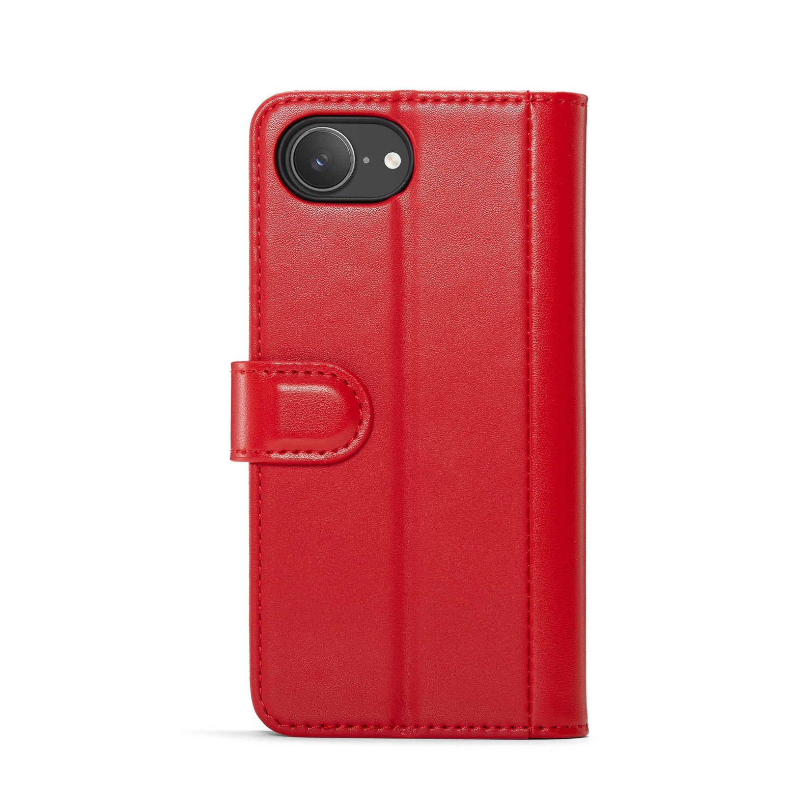 iPhone 16e Plånboksfodral i Äkta Läder, Röd