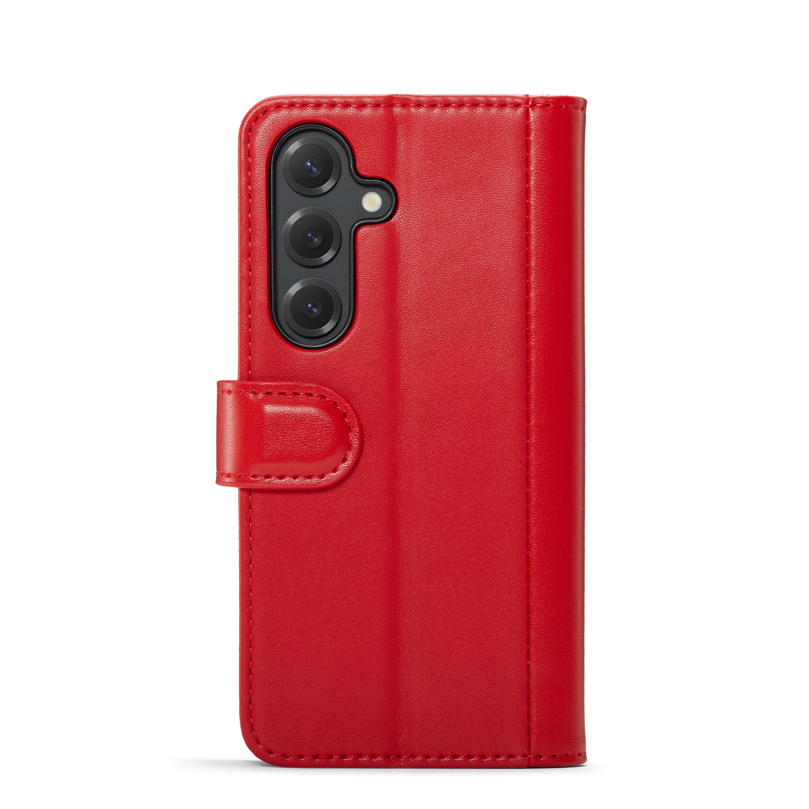 Samsung Galaxy S25 Plånboksfodral i Äkta Läder, Röd