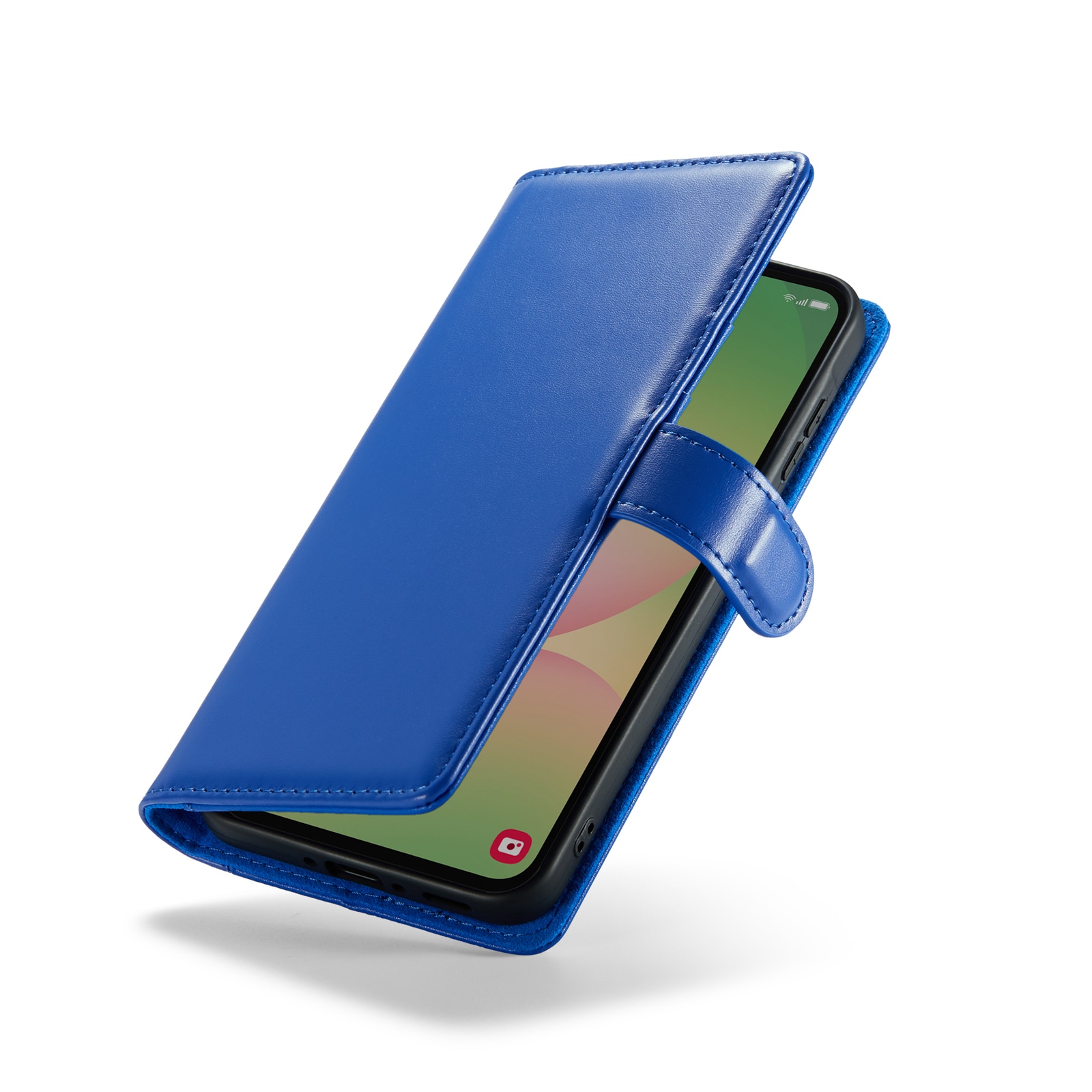 Samsung Galaxy A56 Plånboksfodral i Äkta Läder, Blå