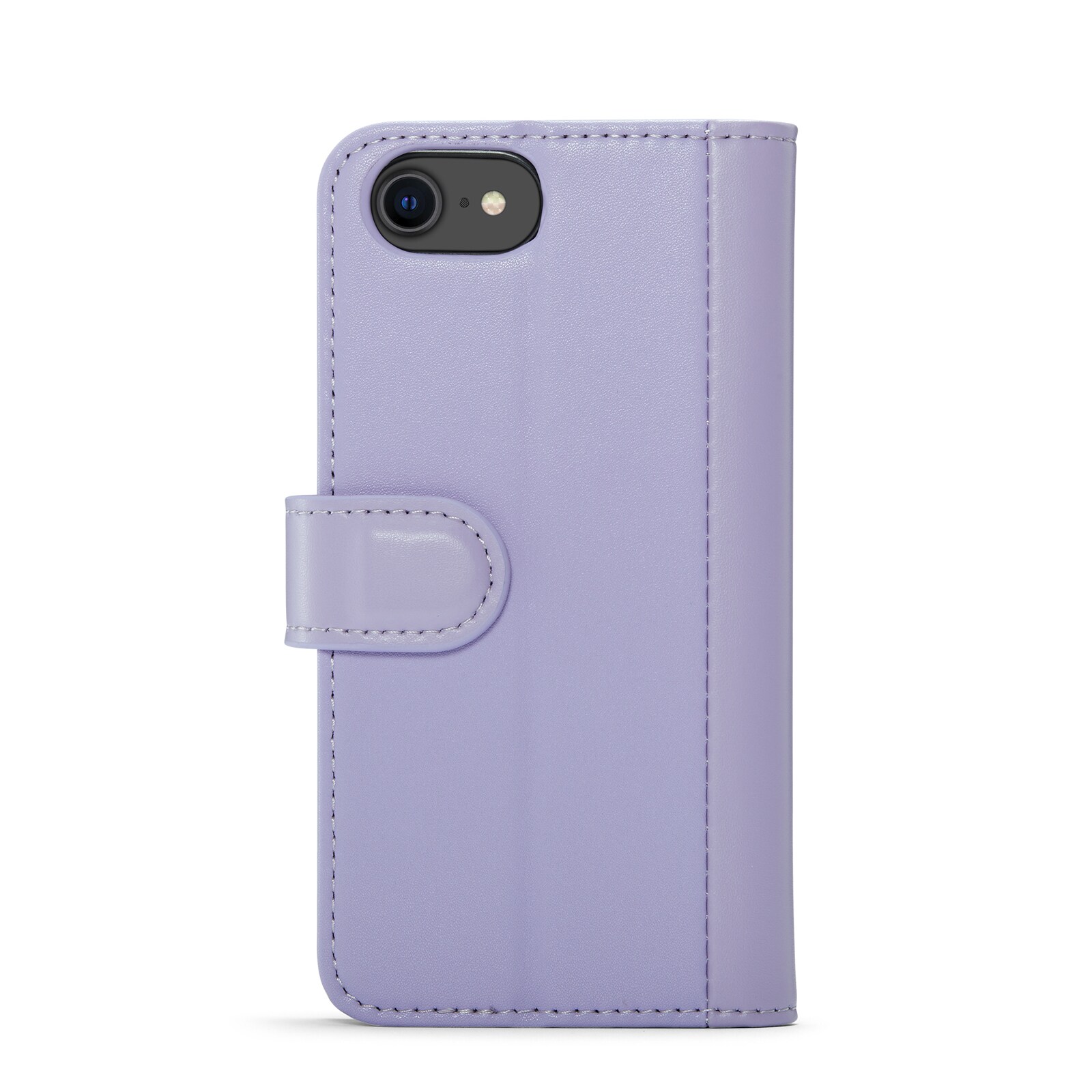 iPhone SE 2022 Plånboksfodral i Äkta Läder, Lila
