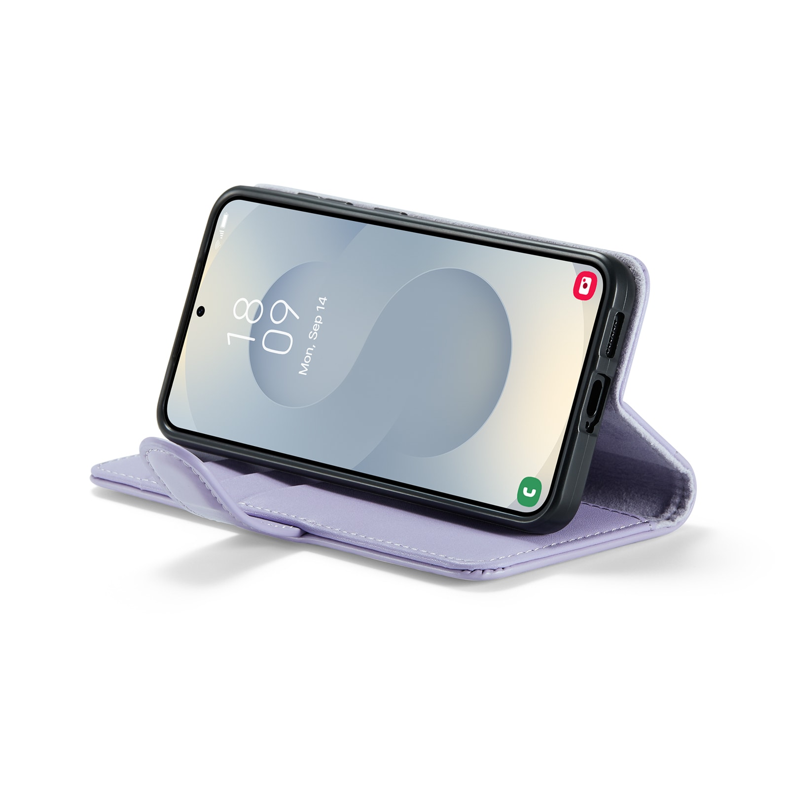 Samsung Galaxy S25 Plånboksfodral i Äkta Läder, Lila