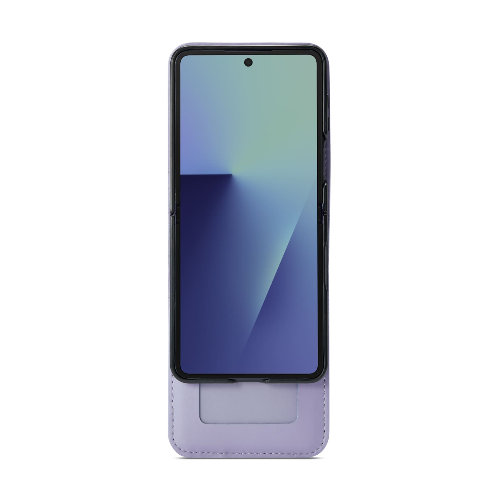 Samsung Galaxy Z Flip 7 Plånboksfodral i Äkta Läder, Lila