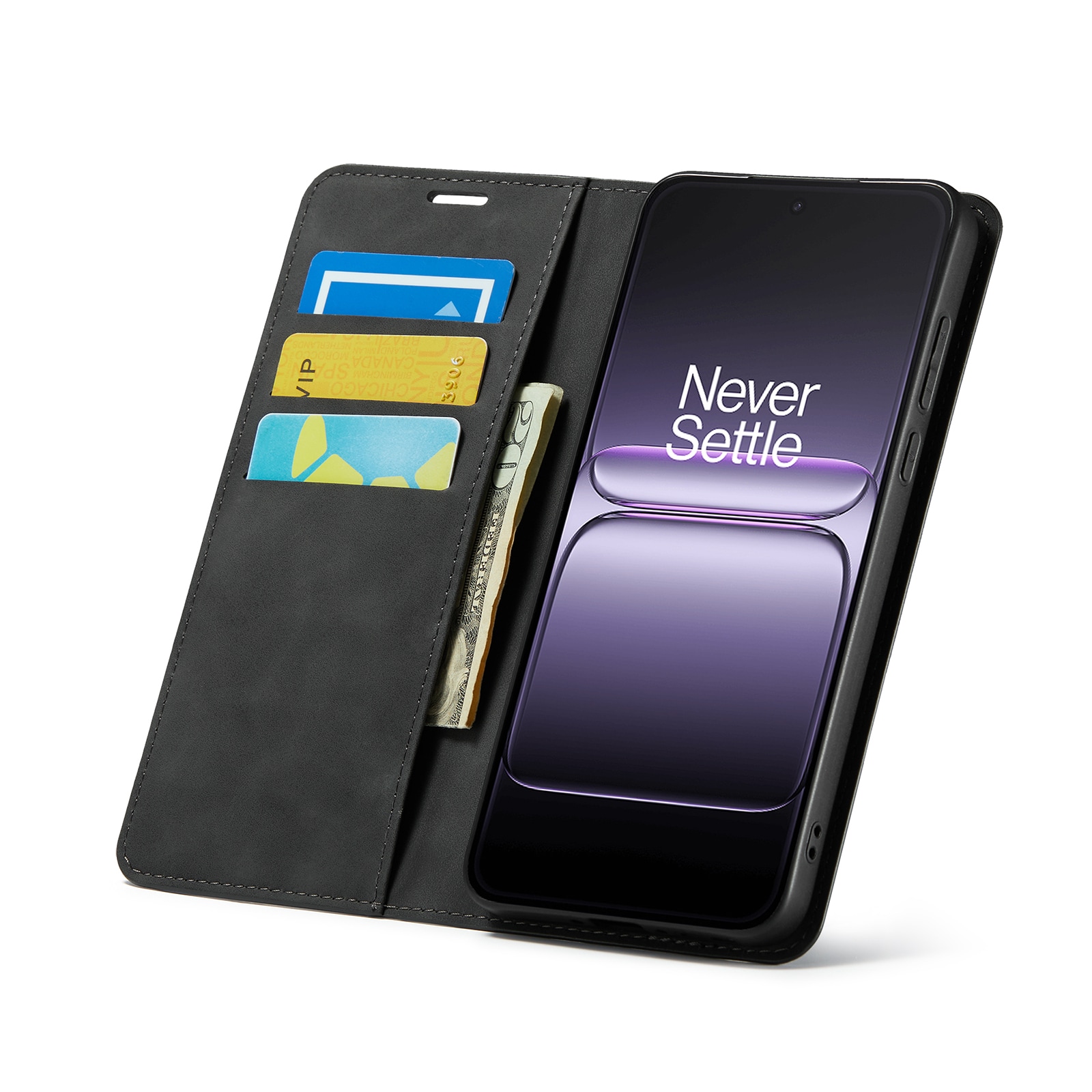  OnePlus Nord CE5 Slimmat fodral med kortfack, Svart