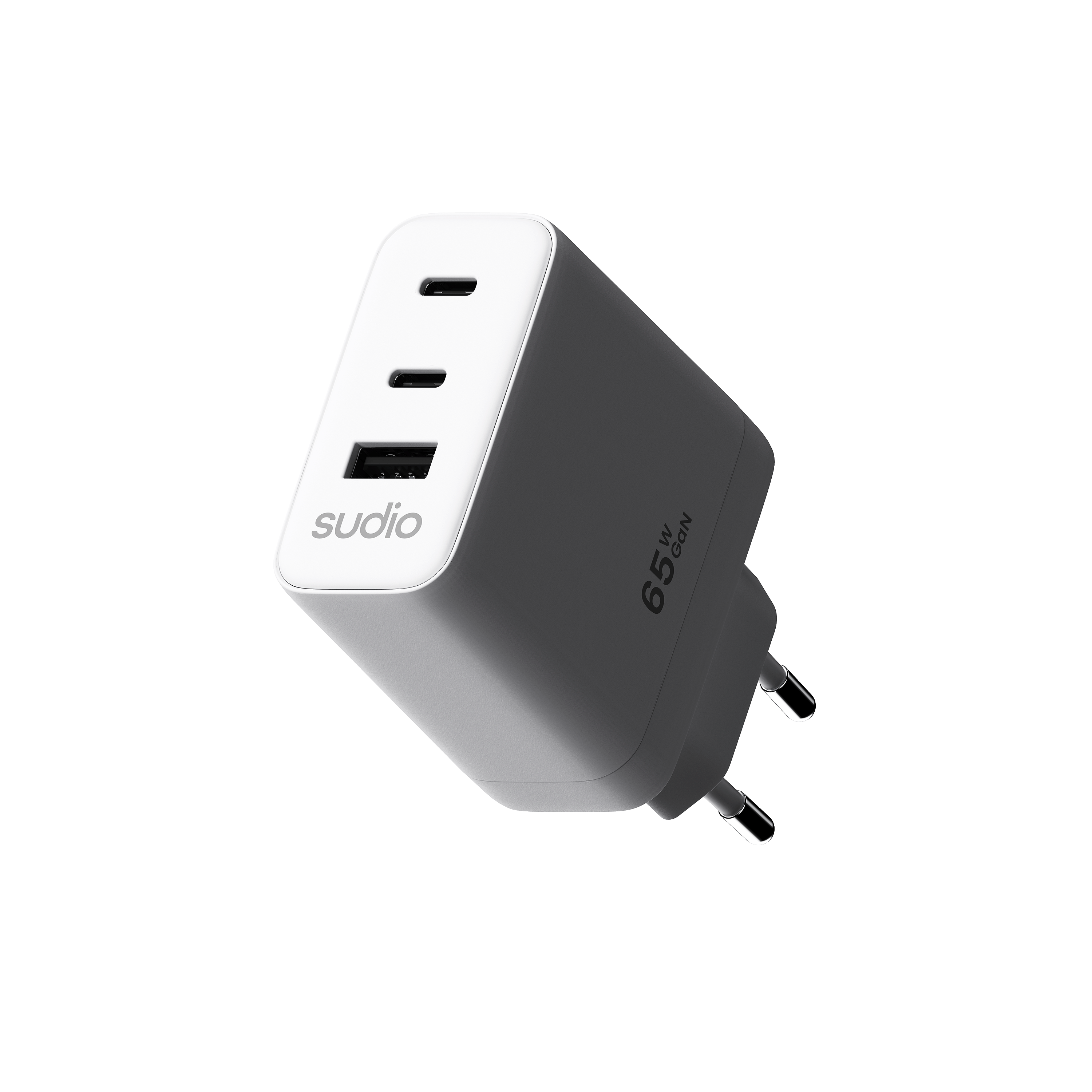 P3 2 x USB-C + USB-A  Väggladdare 65W, Vit