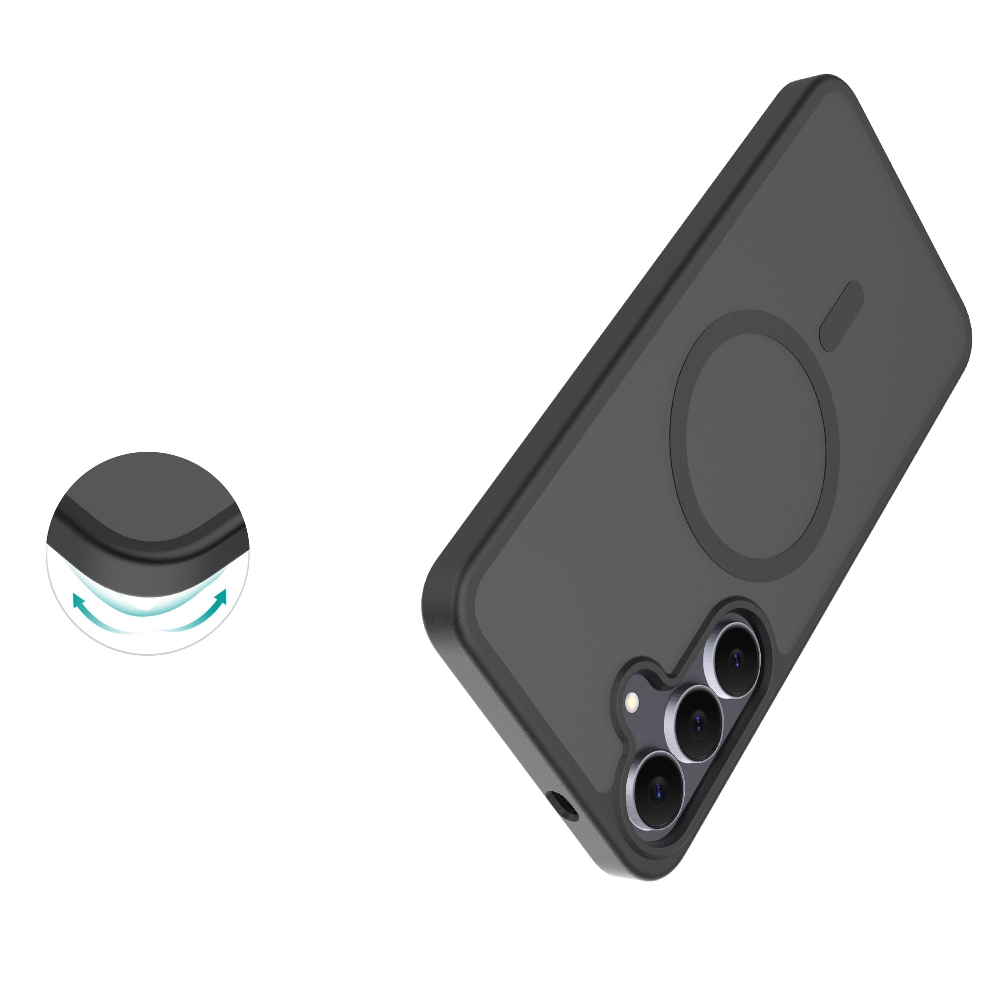 Samsung Galaxy S25 FE Hybrid-skal Magnetisk, Frosted Black