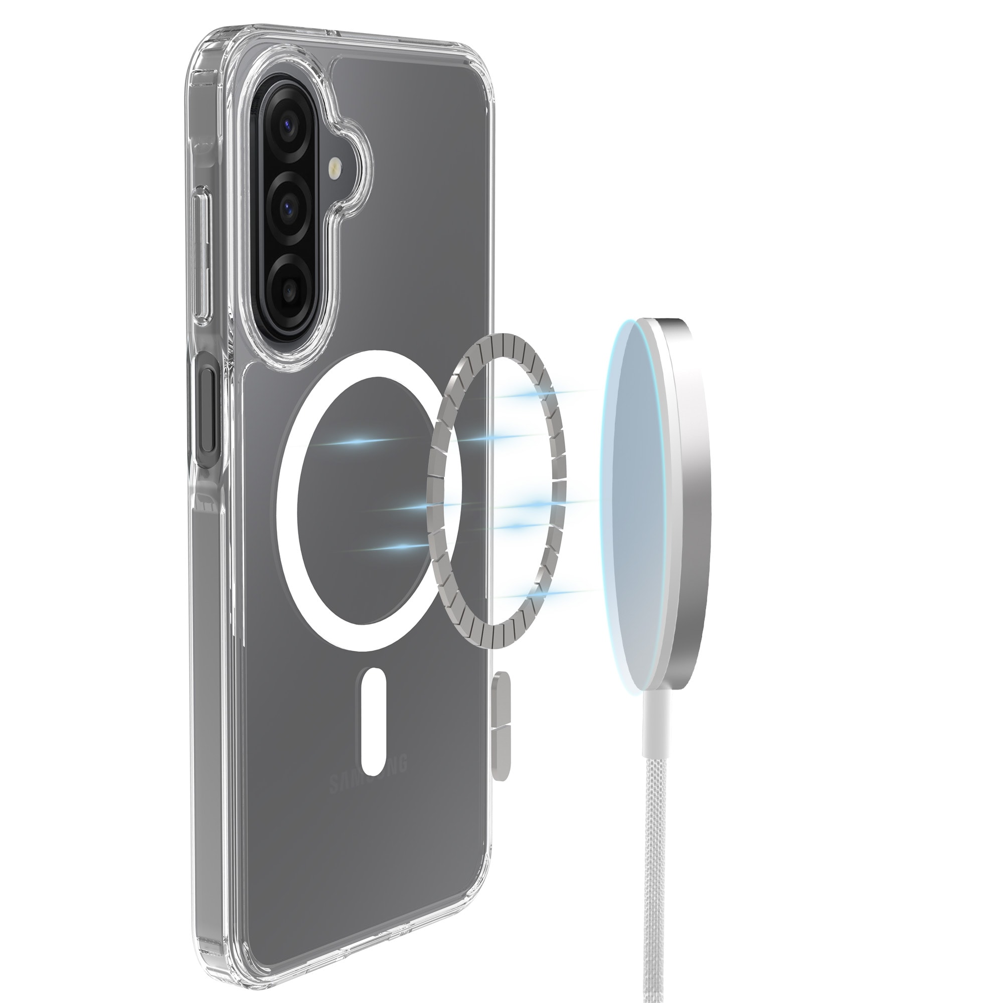 Samsung Galaxy A17 MagSafe Hybrid-skal, Genomskinlig