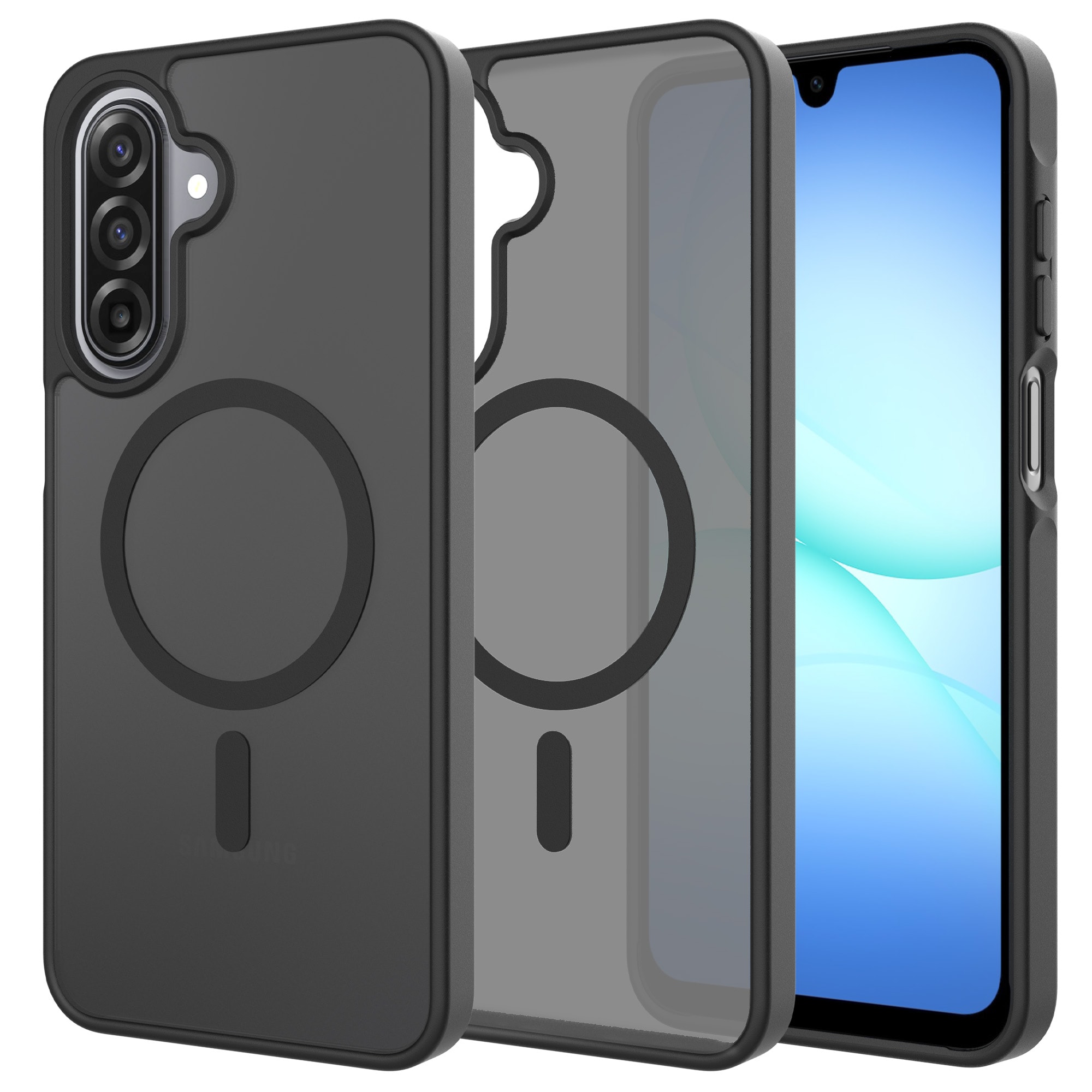 Samsung Galaxy A17 Hybrid-skal Magnetisk, Frosted Black