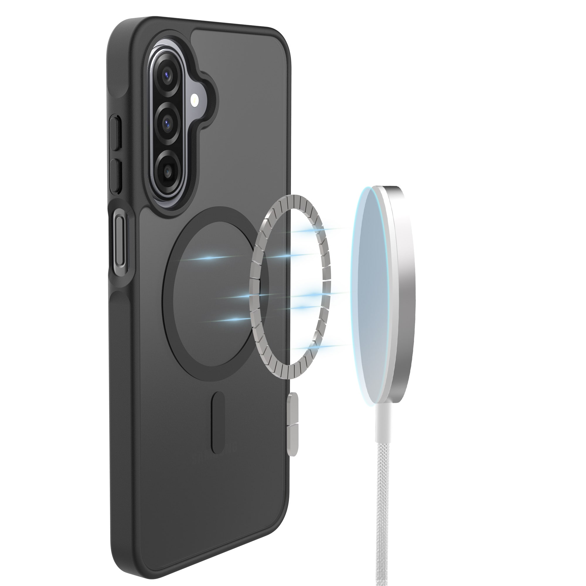 Samsung Galaxy A17 Hybrid-skal Magnetisk, Frosted Black