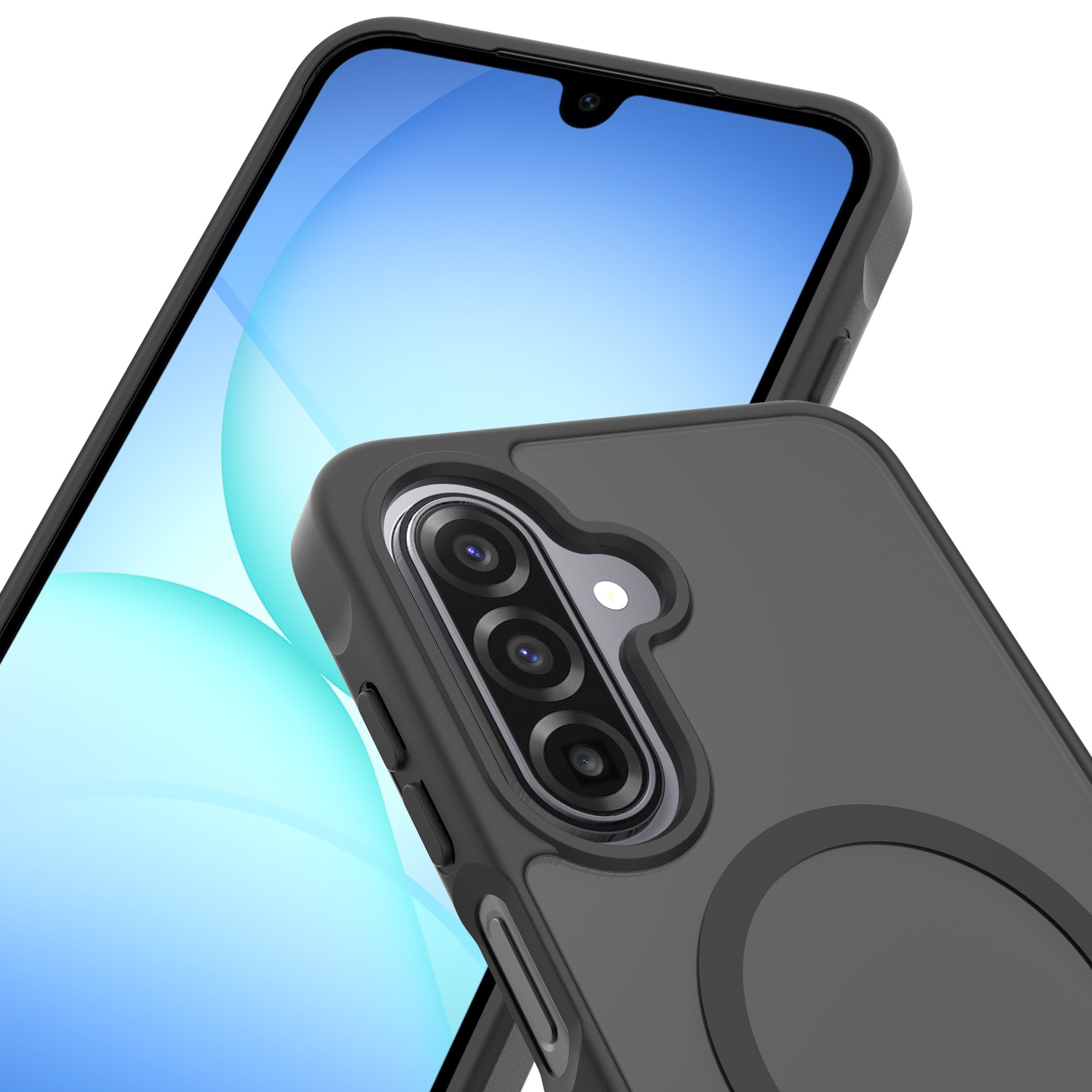 Samsung Galaxy A17 Hybrid-skal Magnetisk, Frosted Black