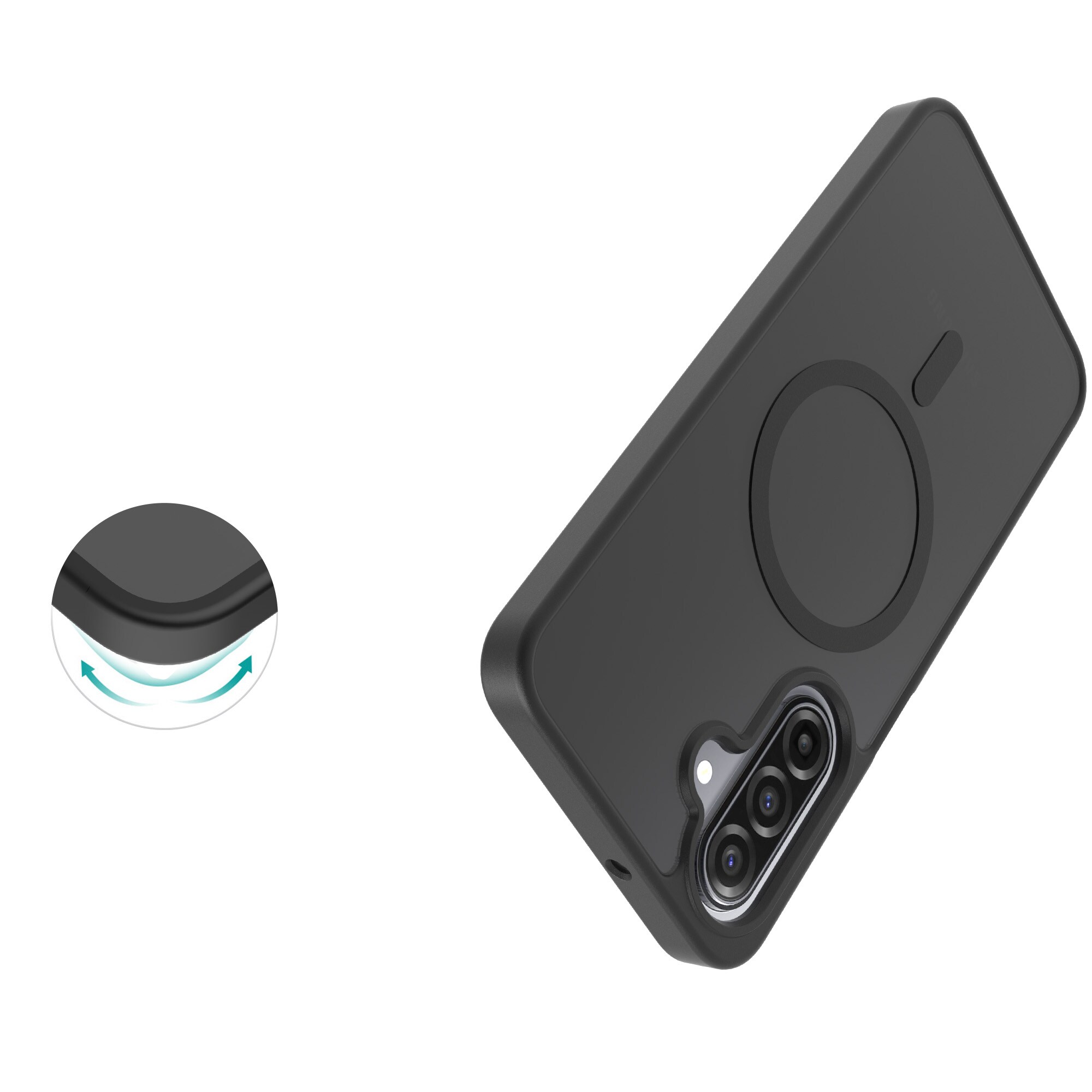 Samsung Galaxy A17 Hybrid-skal Magnetisk, Frosted Black