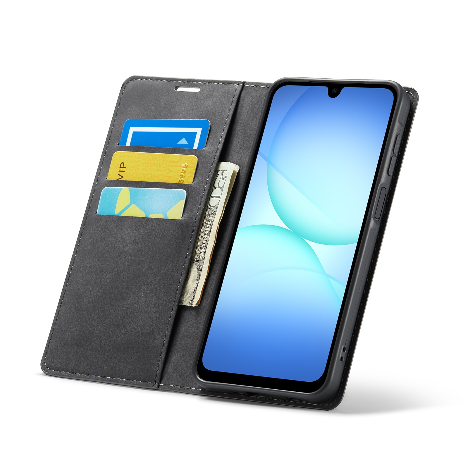  OnePlus 15 Slimmat fodral med kortfack, Svart