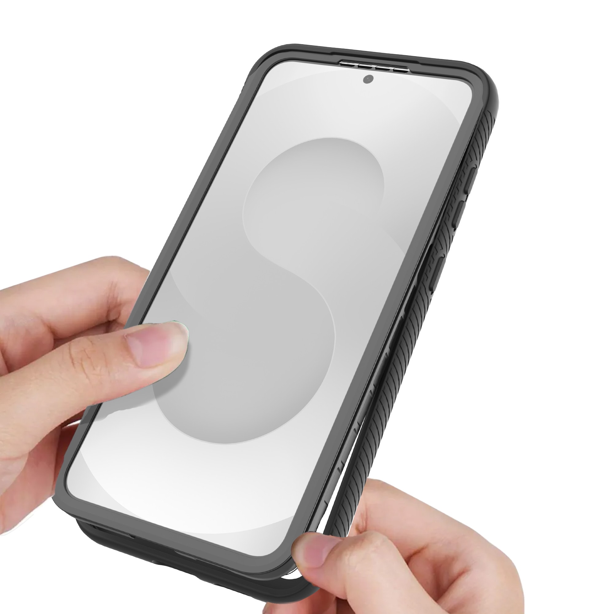 Samsung Galaxy S25 FE Mobilskal Full Protection, Svart/transparent