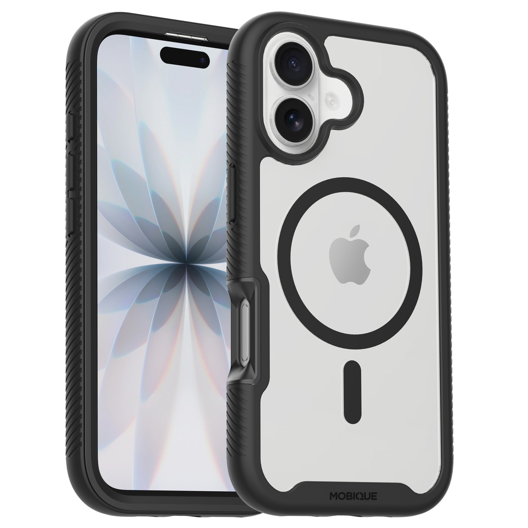 iPhone 17 Mobilskal Magnetisk Full Protection, Svart/transparent