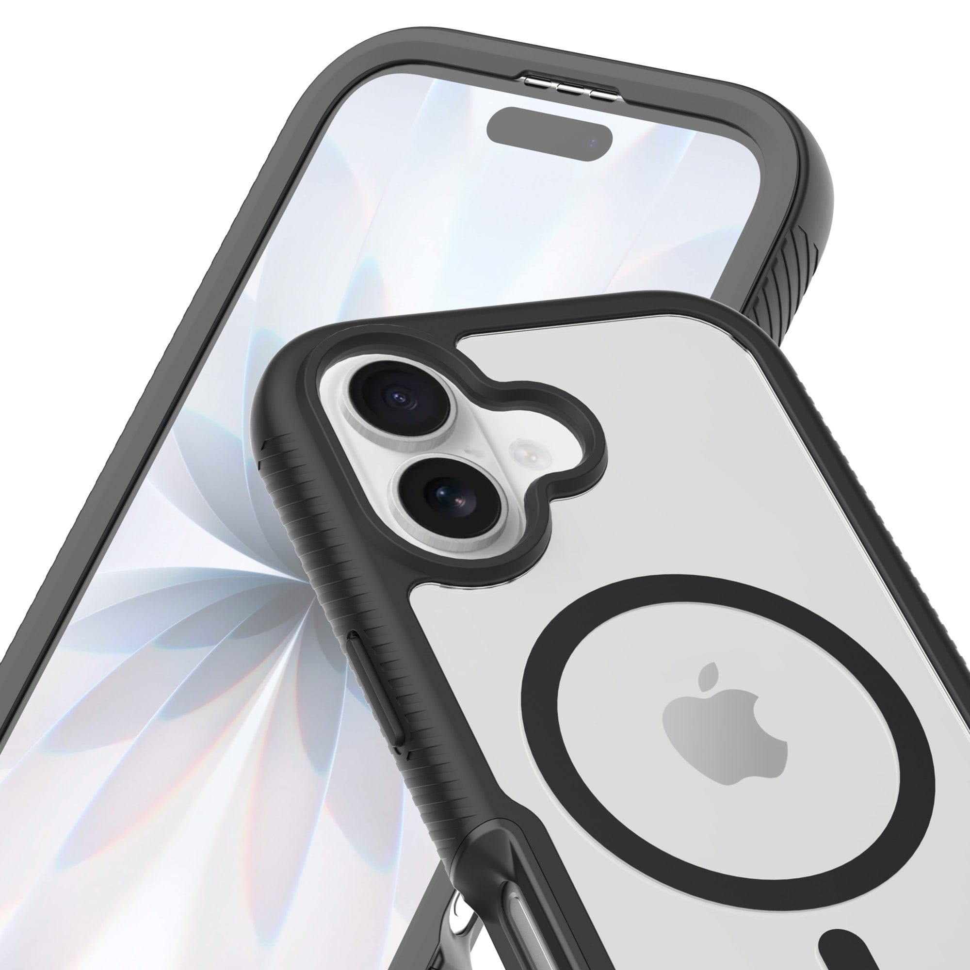 iPhone 17 Mobilskal Magnetisk Full Protection, Svart/transparent