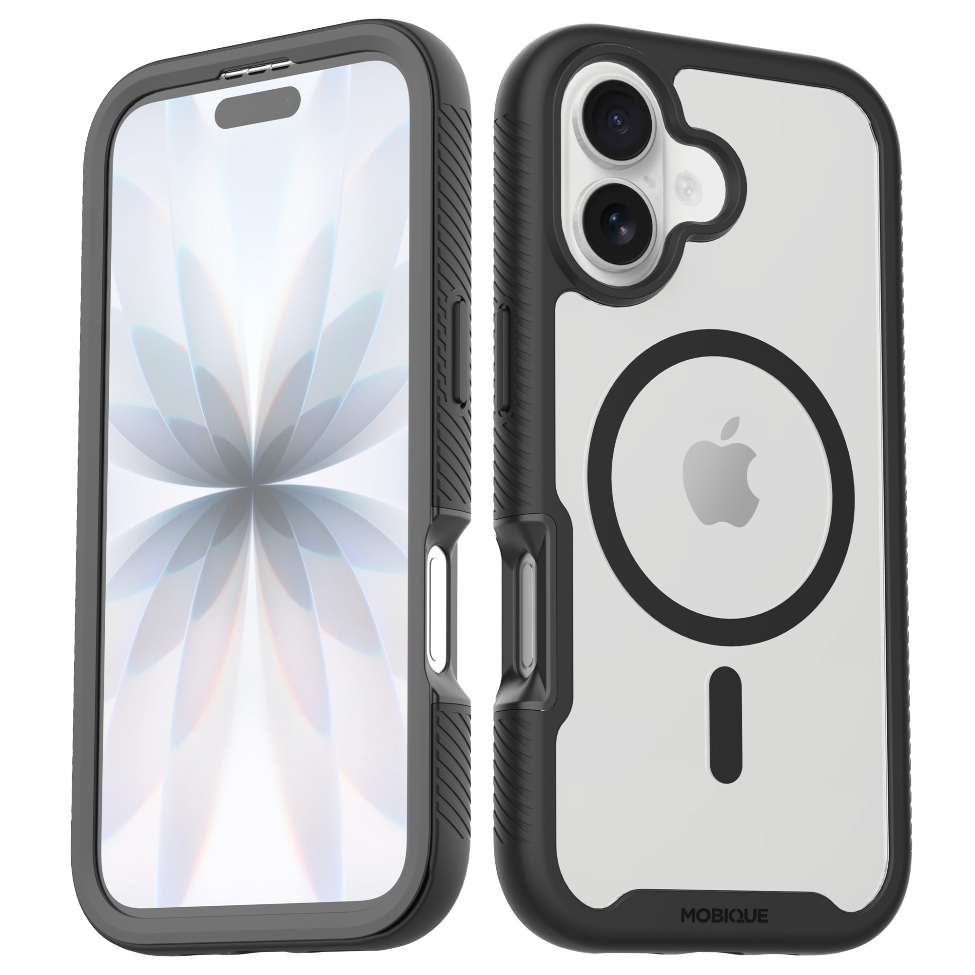 iPhone 17 Mobilskal Magnetisk Full Protection, Svart/transparent