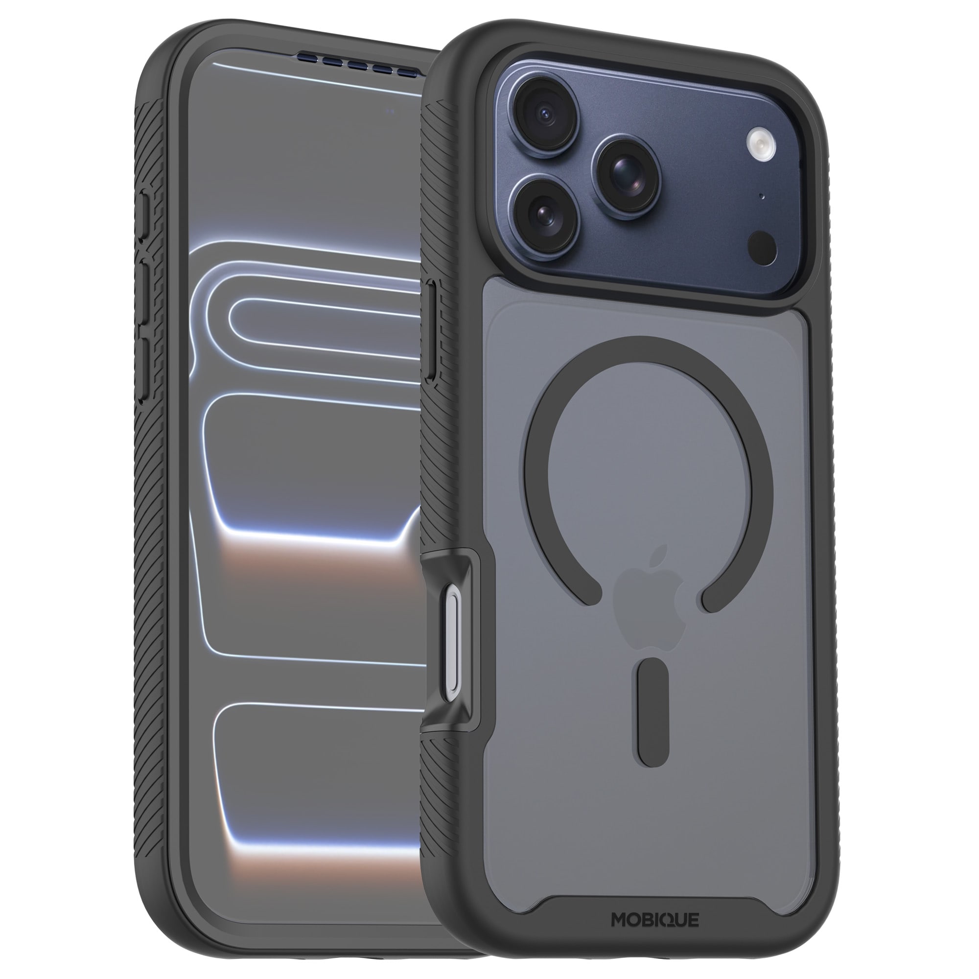 iPhone 17 Pro Mobilskal Magnetisk Full Protection, Svart/transparent