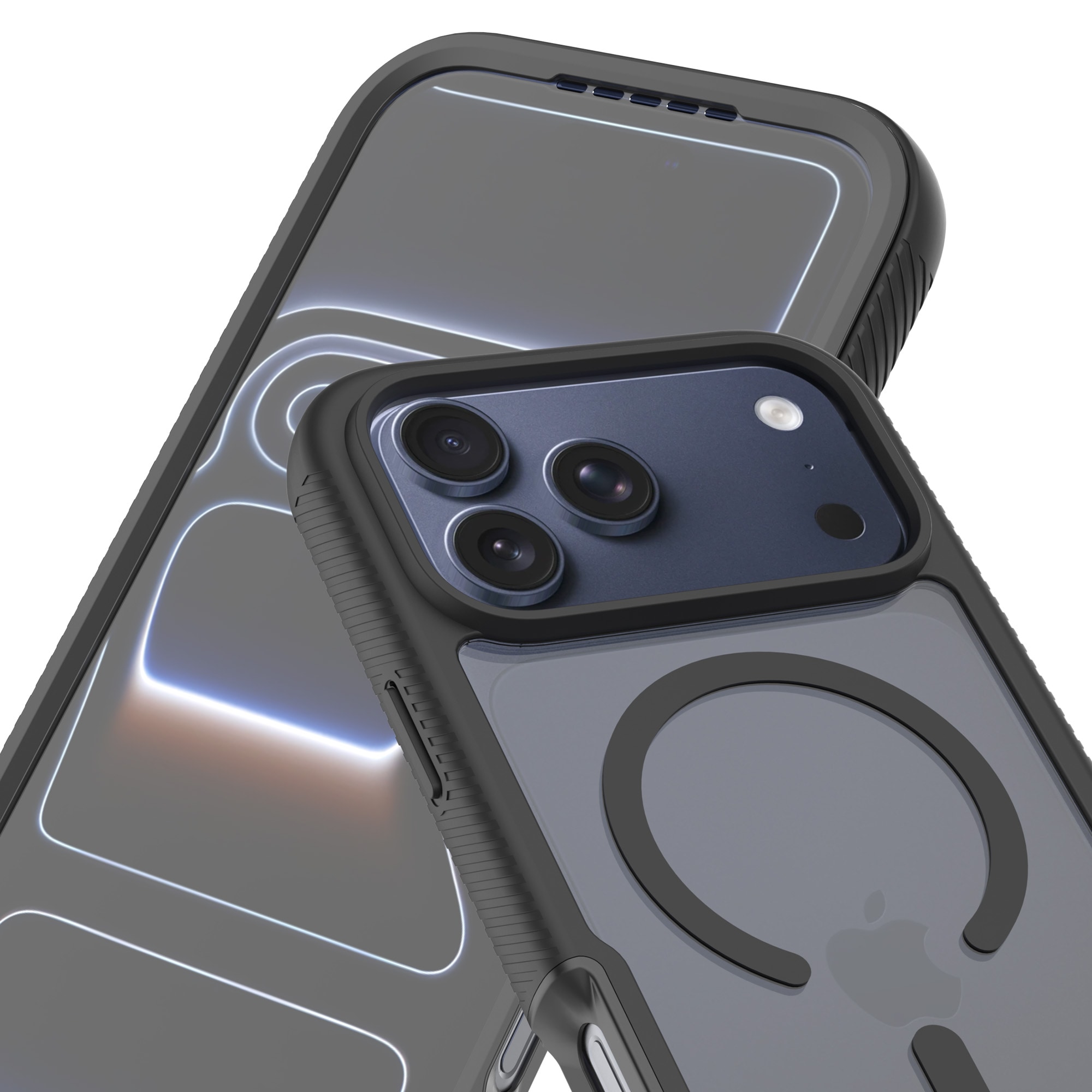 iPhone 17 Pro Mobilskal Magnetisk Full Protection, Svart/transparent
