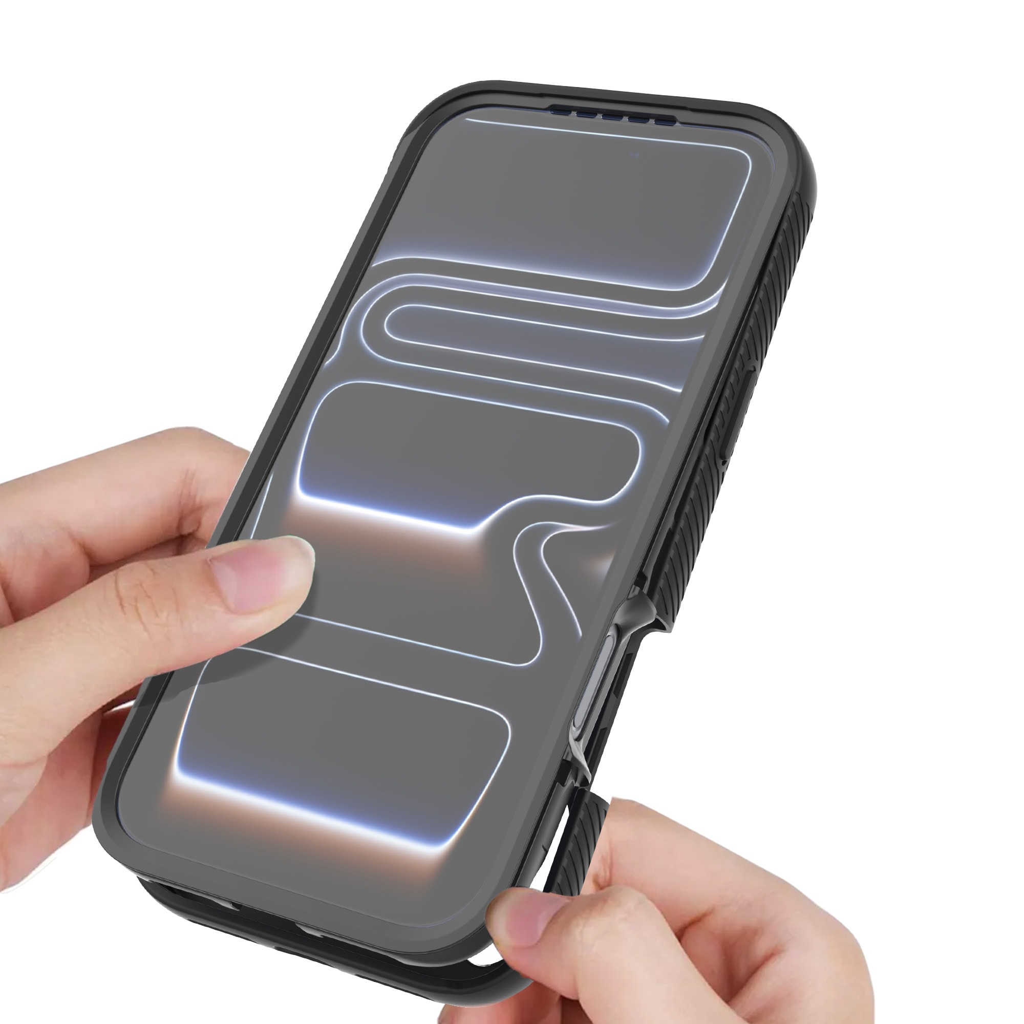 iPhone 17 Pro Mobilskal Magnetisk Full Protection, Svart/transparent