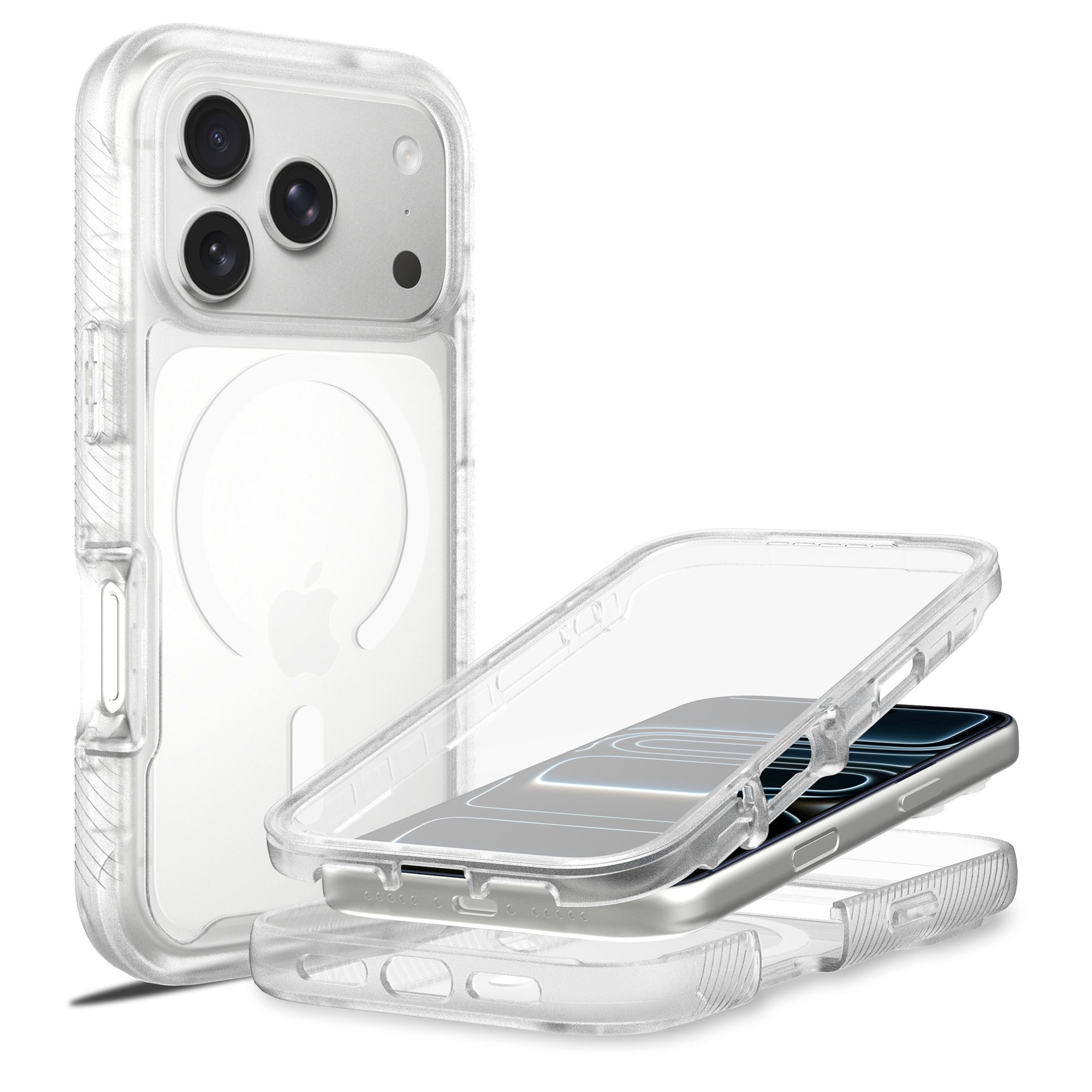 iPhone 17 Pro Mobilskal Magnetisk Full Protection, Genomskinlig